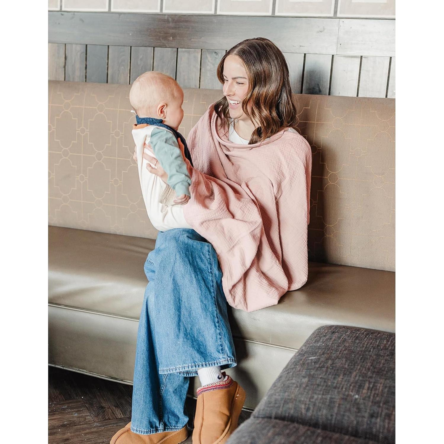 Cubierta de Lactancia Konssy 2 Piezas 100% Algodón Transpirable