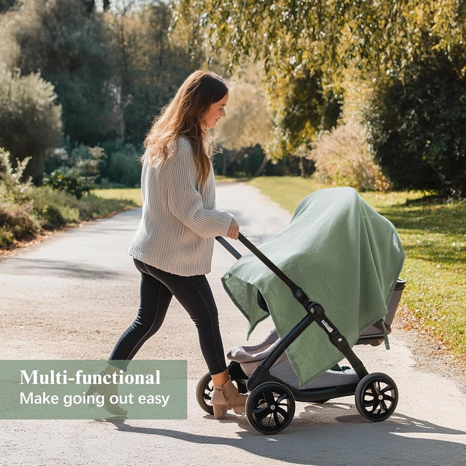 Pack de 2 Cubiertas de Lactancia Coreeky 100% Algodón Verde