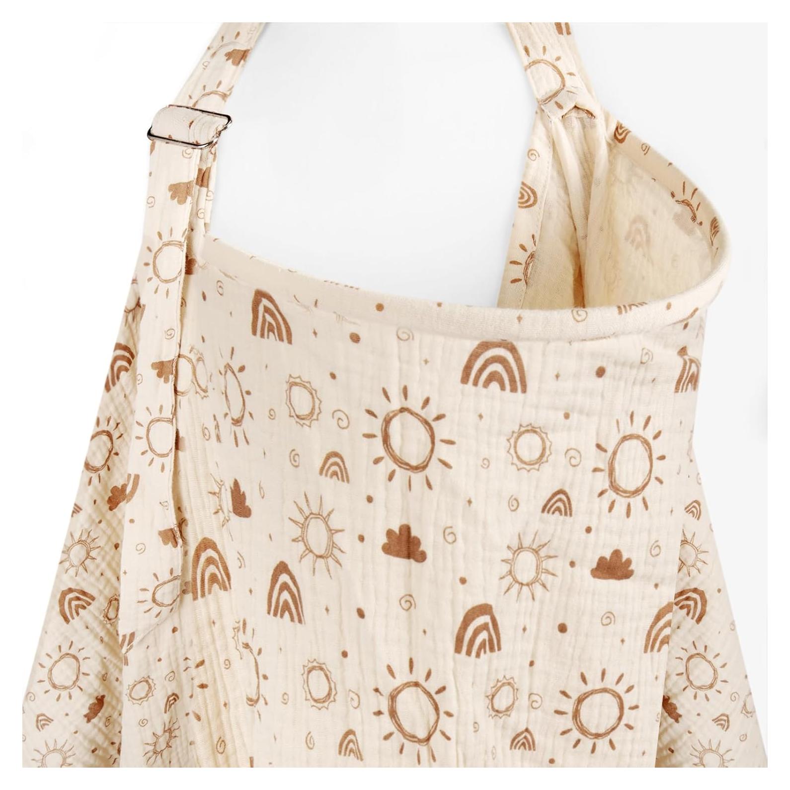 Cubierta de Lactancia MEXXI 100% Algodón Doble Capa Beige 109x76 cm