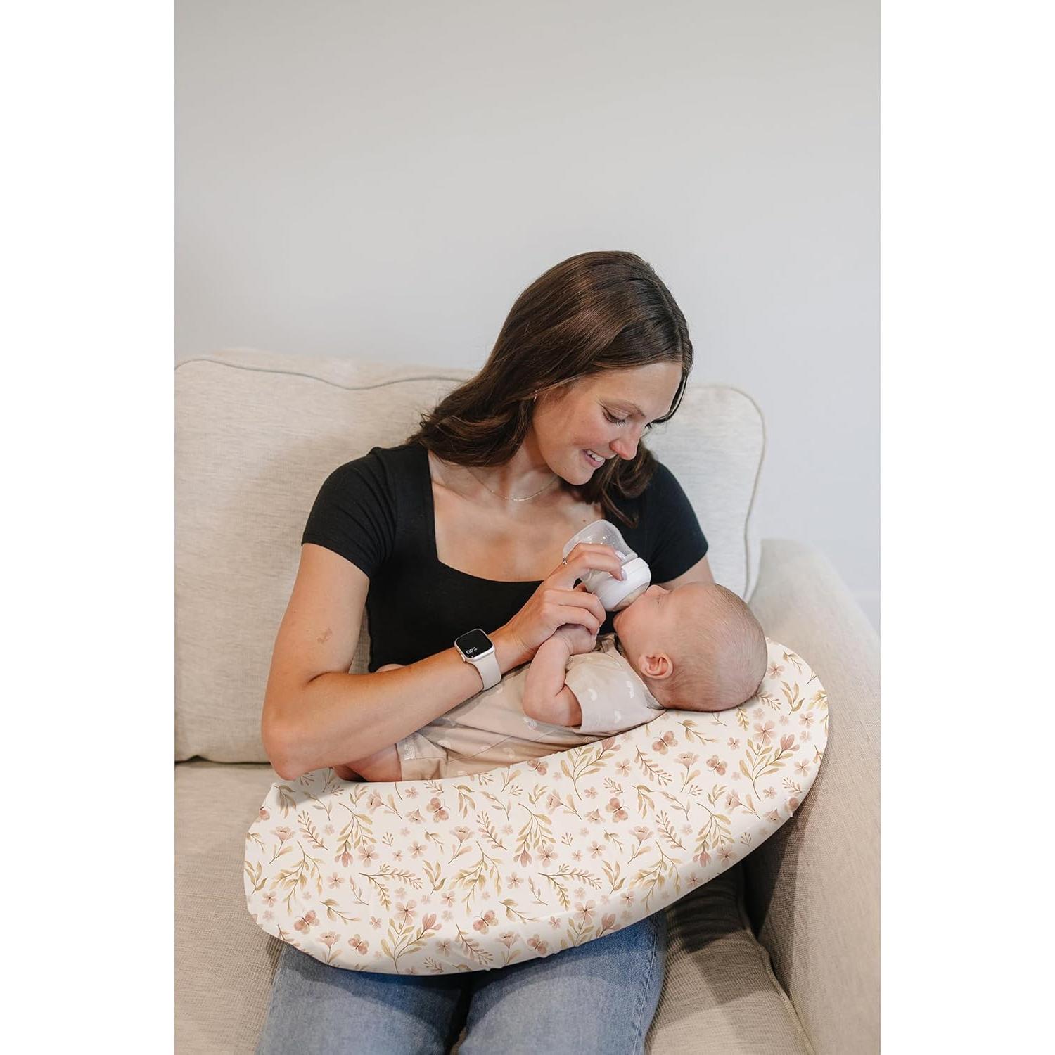 Konssy 2 Fundas de Almohada de Lactancia Elásticas Rosa