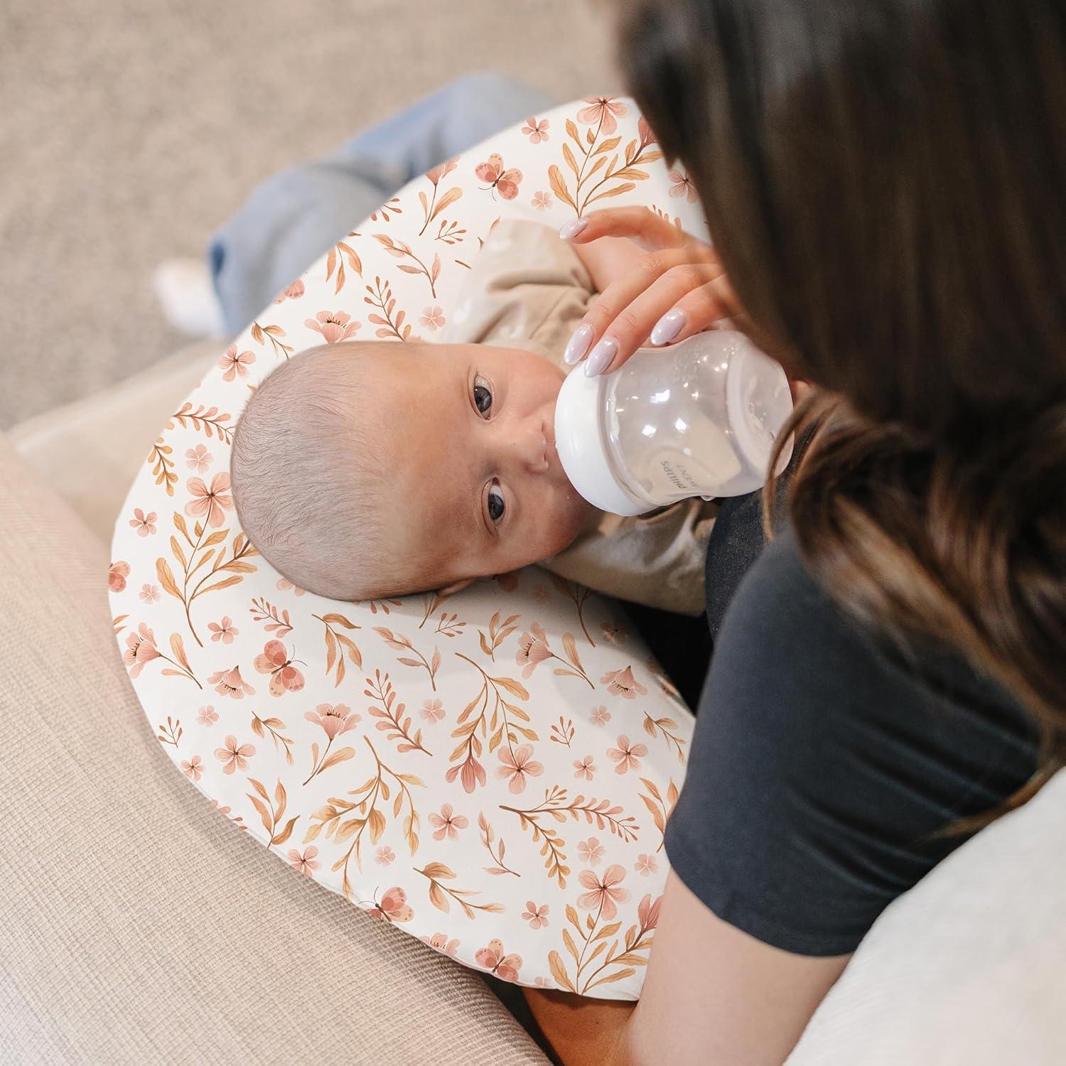 Konssy 2 Fundas de Almohada de Lactancia Elásticas Rosa