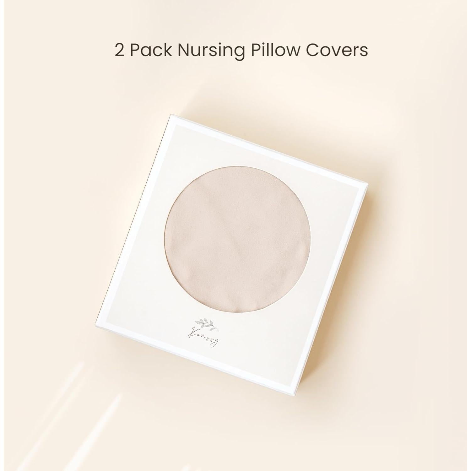 Konssy 2 Fundas de Almohada de Lactancia Elásticas Rosa