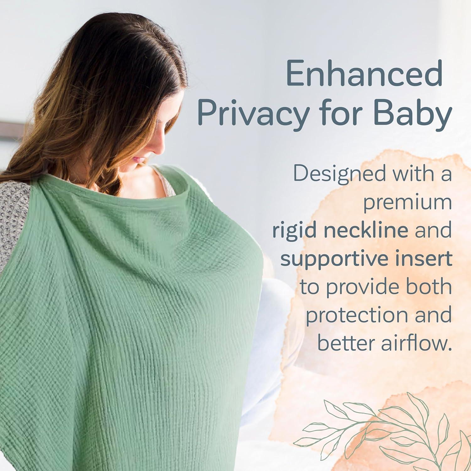 Cubierta de Lactancia Kiddycare Rosa Algodón Muslín Transpirable