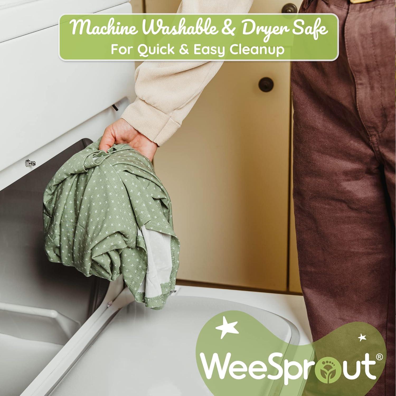 Cubierta de Lactancia WeeSprout Rayas Grises, Lavable y Transpirable