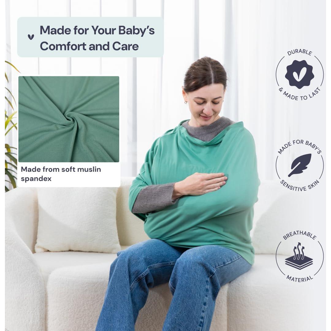 Funda de Lactancia BabbleRoo Verde Musgo 95% Viscosa 230g