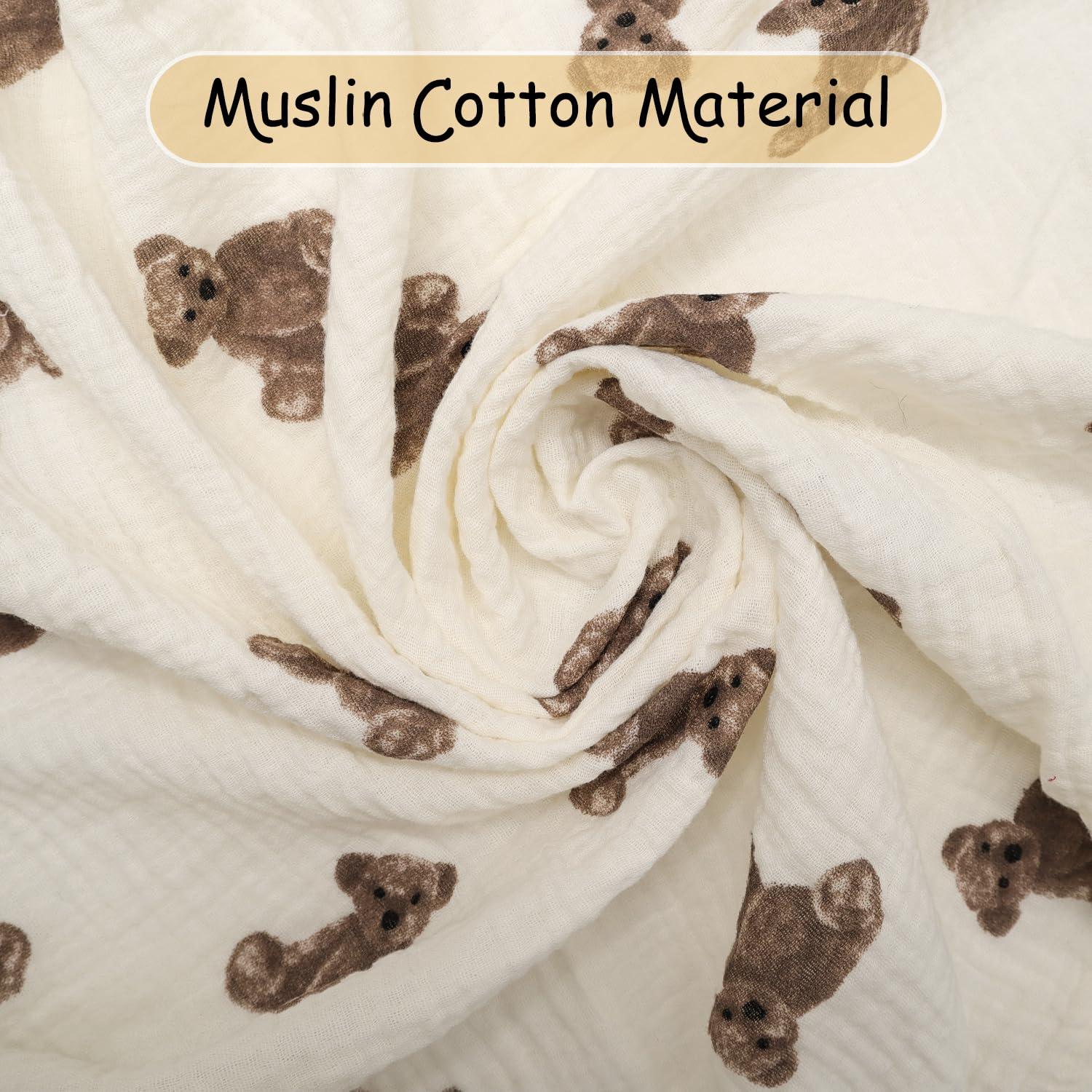 Cubierta de Lactancia 100% Algodón HADEEONG Oso Transpirable