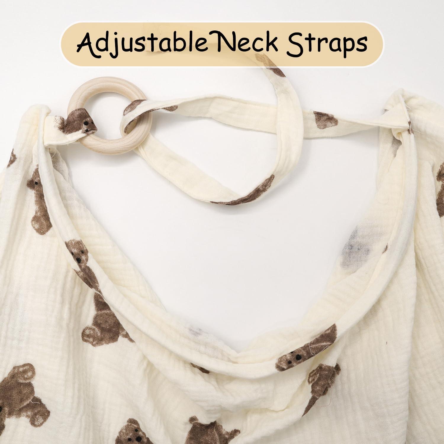 Cubierta de Lactancia 100% Algodón HADEEONG Oso Transpirable