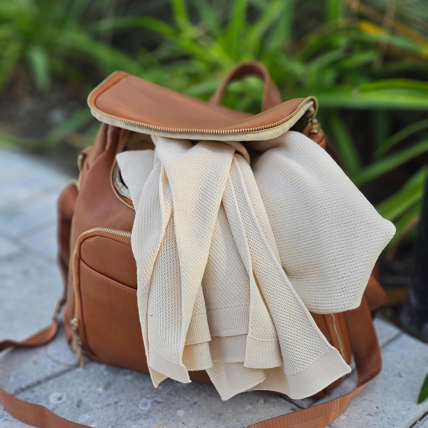 Cubierta de Lactancia Peekaboo Beige - Algodón Orgánico y Cachemira