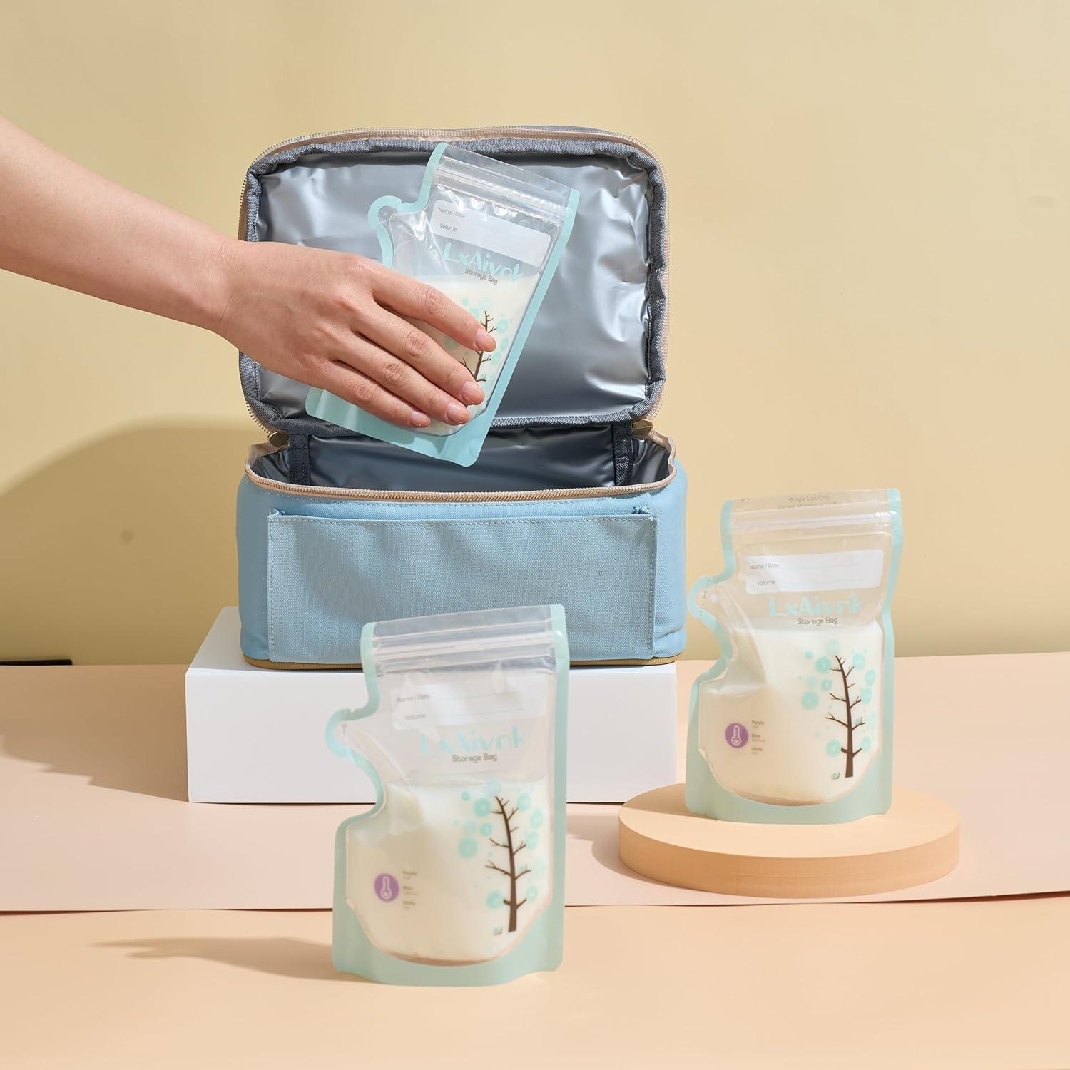 Bolsas de Almacenamiento de Leche Materna LXAIVNK 180ml - 105 Unidades