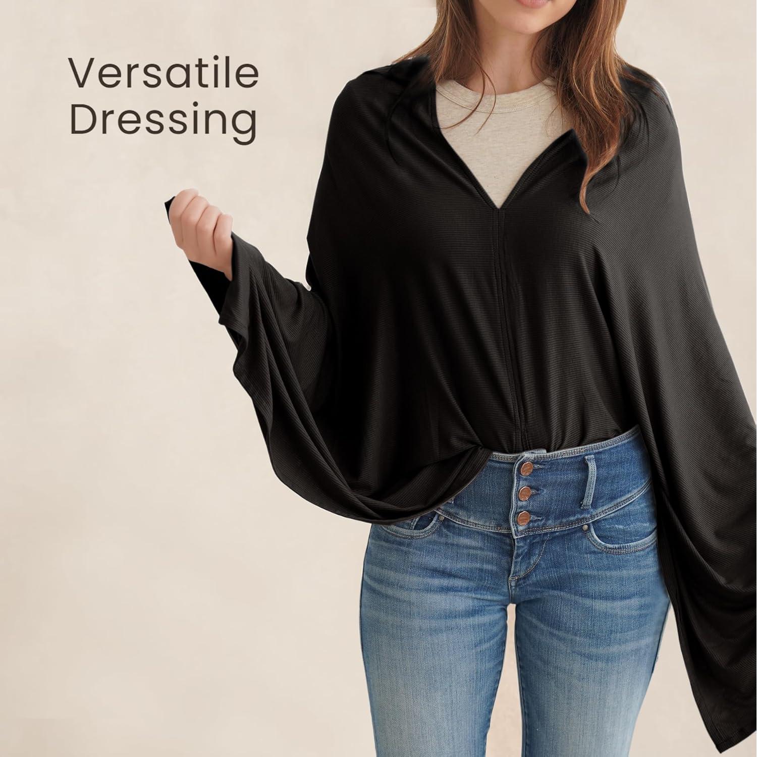 Cubierta de Lactancia Konssy Negra Transpirable 360° Multiuso