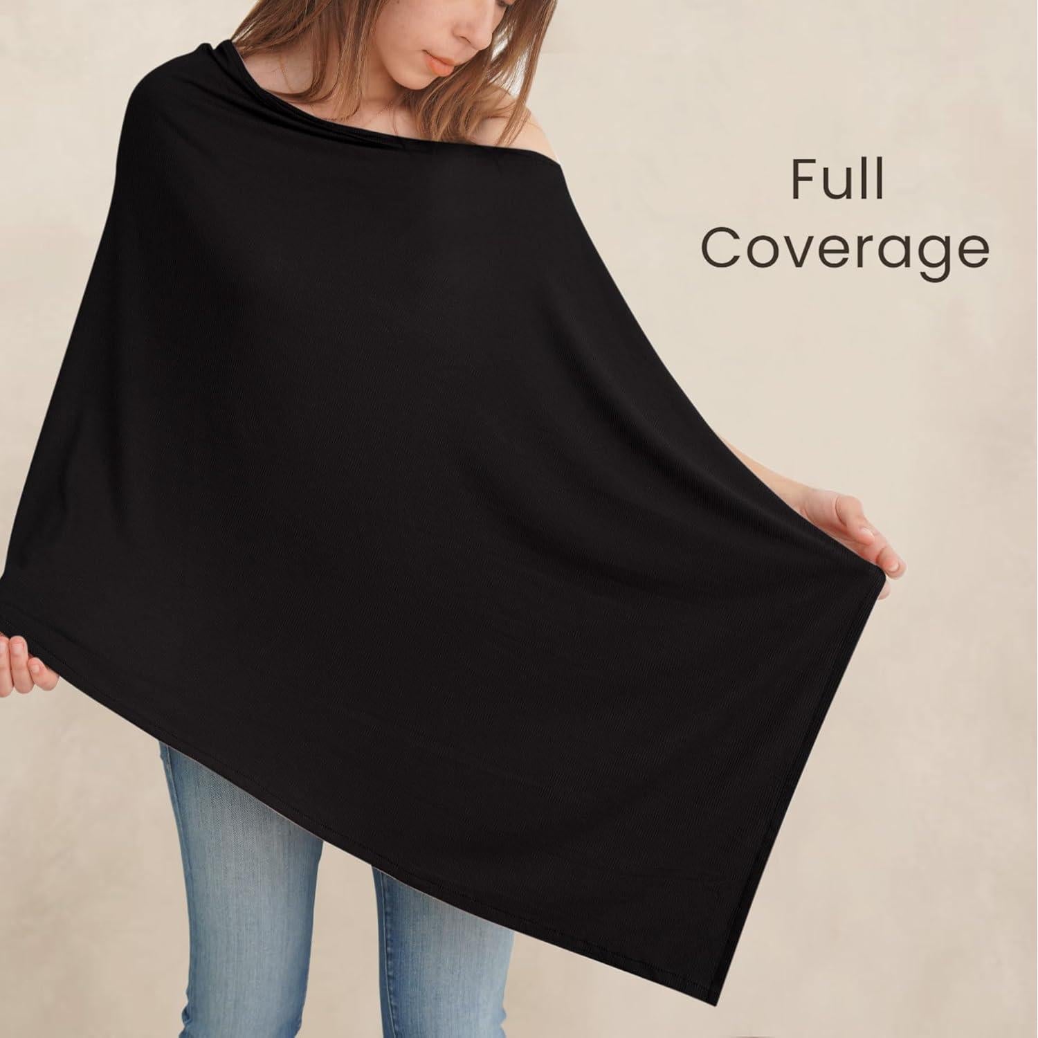 Cubierta de Lactancia Konssy Negra Transpirable 360° Multiuso