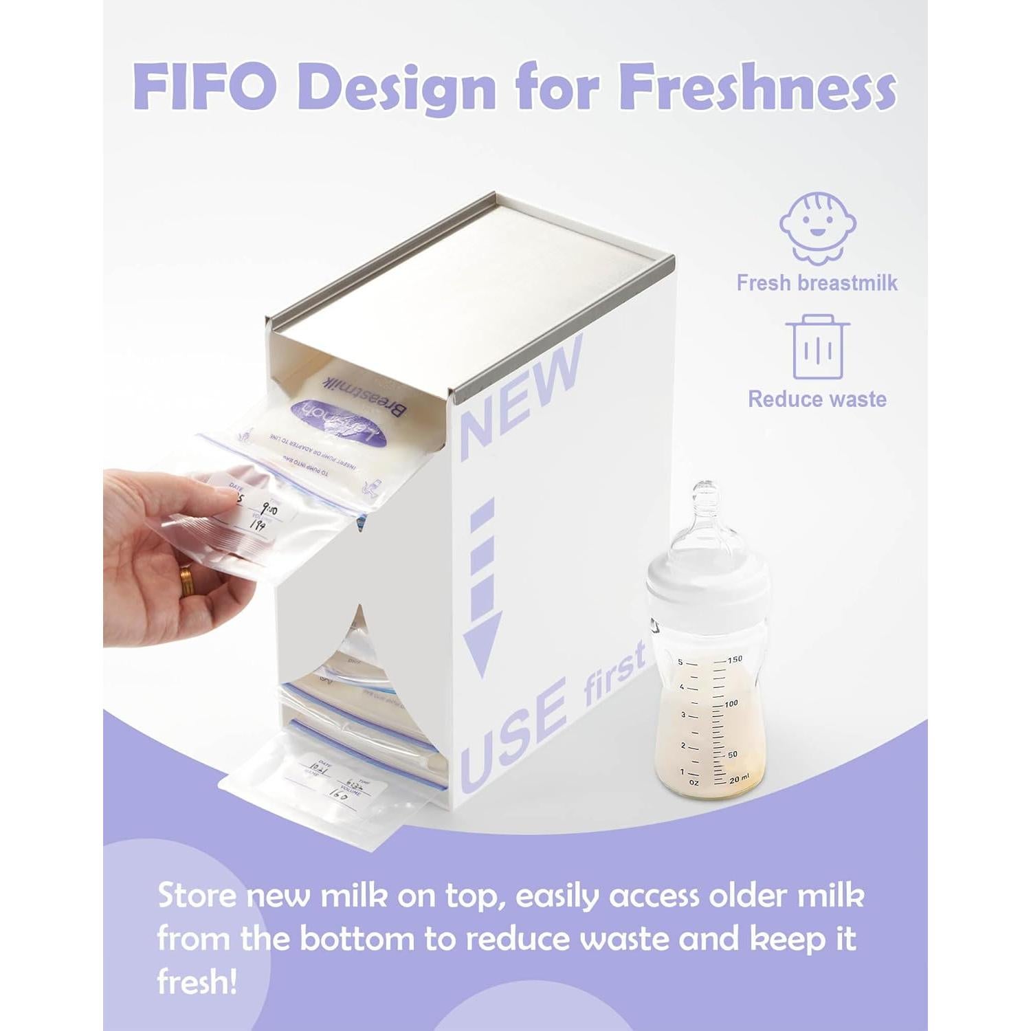 Organizador de Congelador para Leche Materna Y01 - Almacenamiento Eficiente