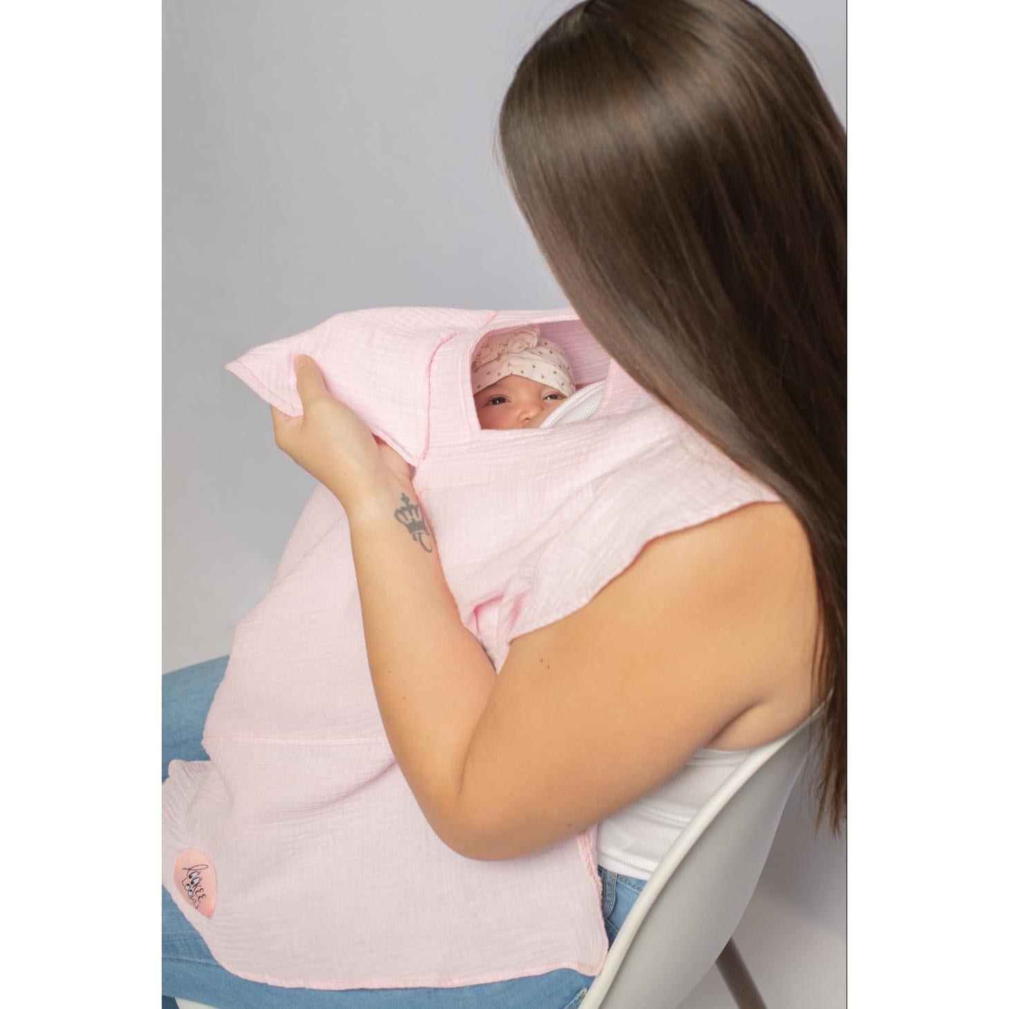 Cubierta de Lactancia Lookee Looky - 100% Algodón Muselina - Ventana Peekaboo