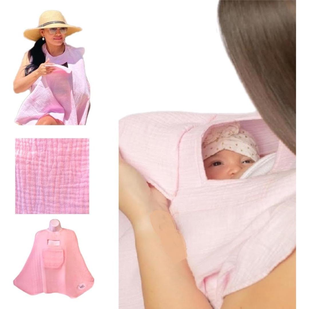 Cubierta de Lactancia Lookee Looky - 100% Algodón Muselina - Ventana Peekaboo