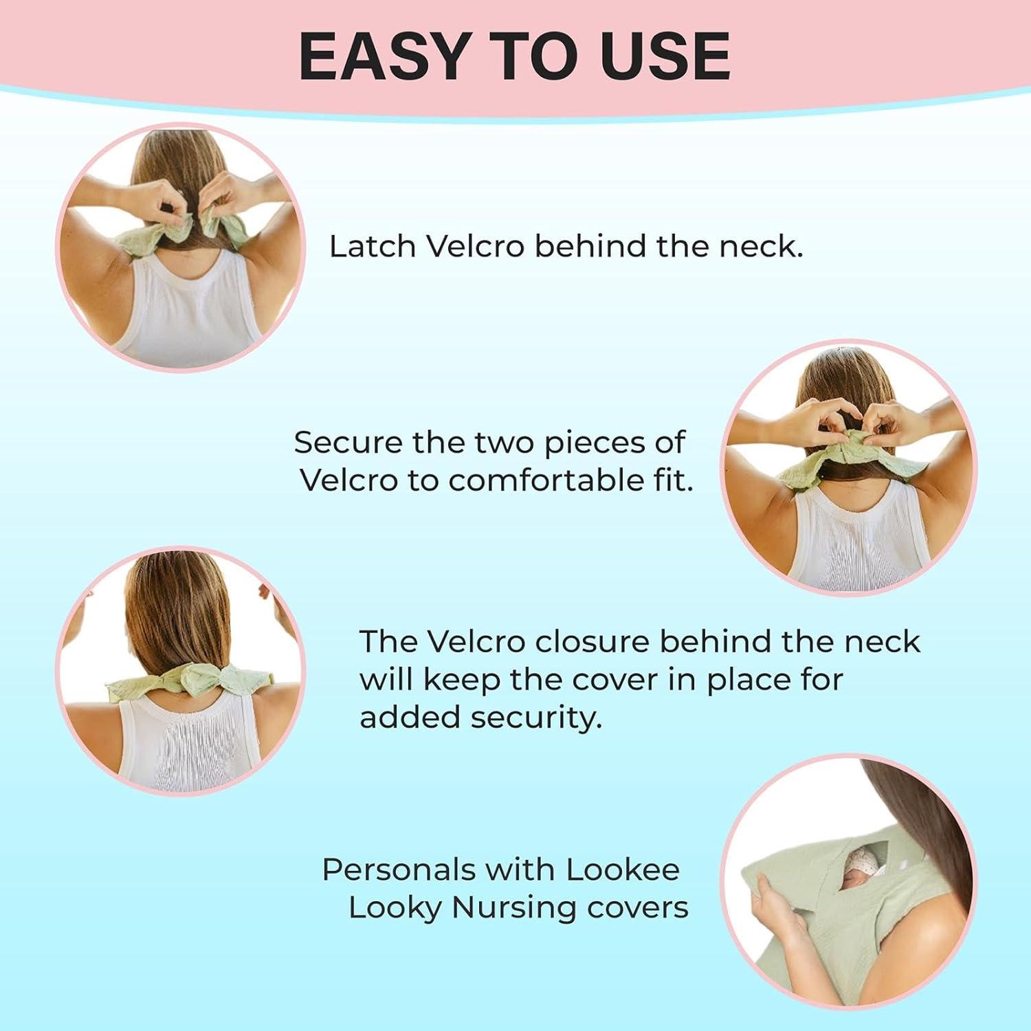 Cubierta de Lactancia Lookee Looky - 100% Algodón Muselina - Ventana Peekaboo
