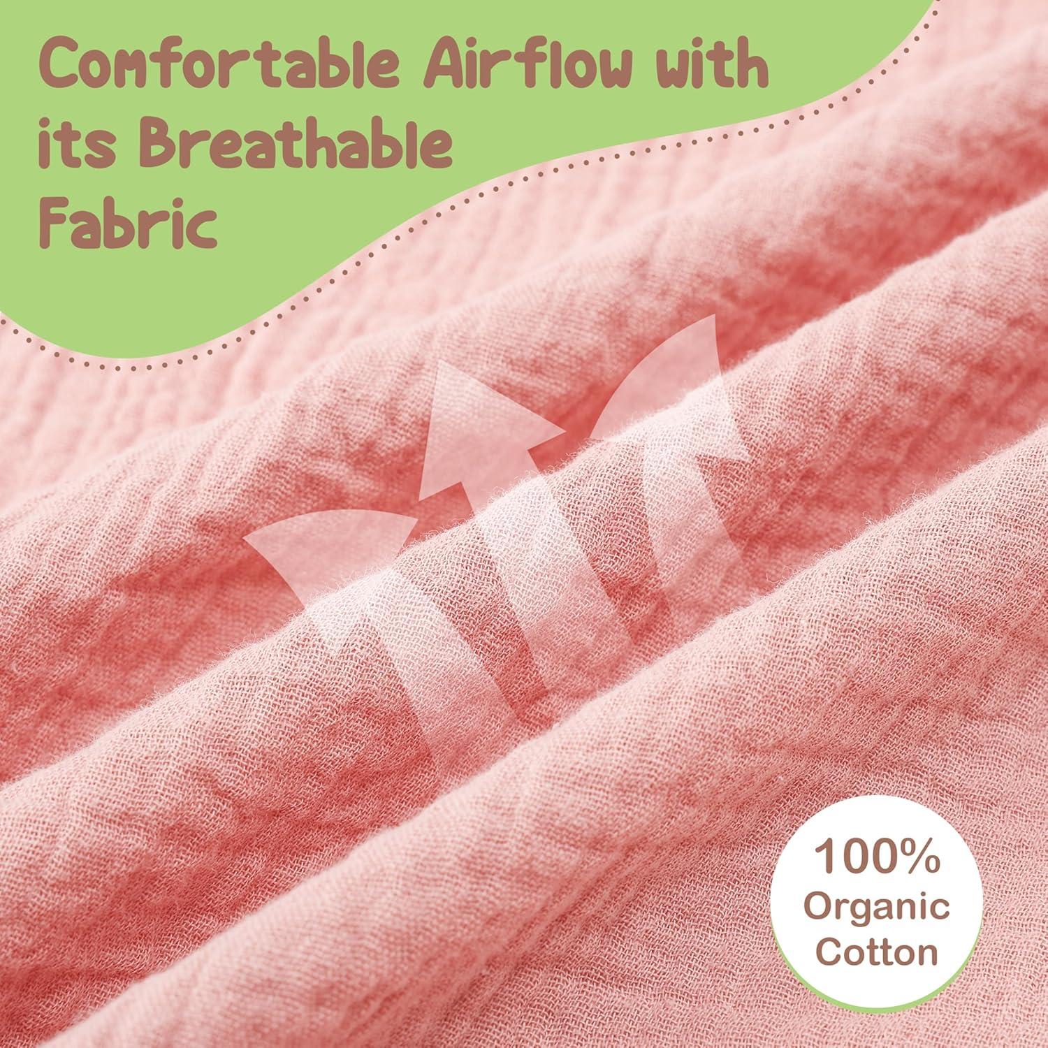 Cubierta de Lactancia Algodón Orgánico Rosa 109x71 cm Ajustable