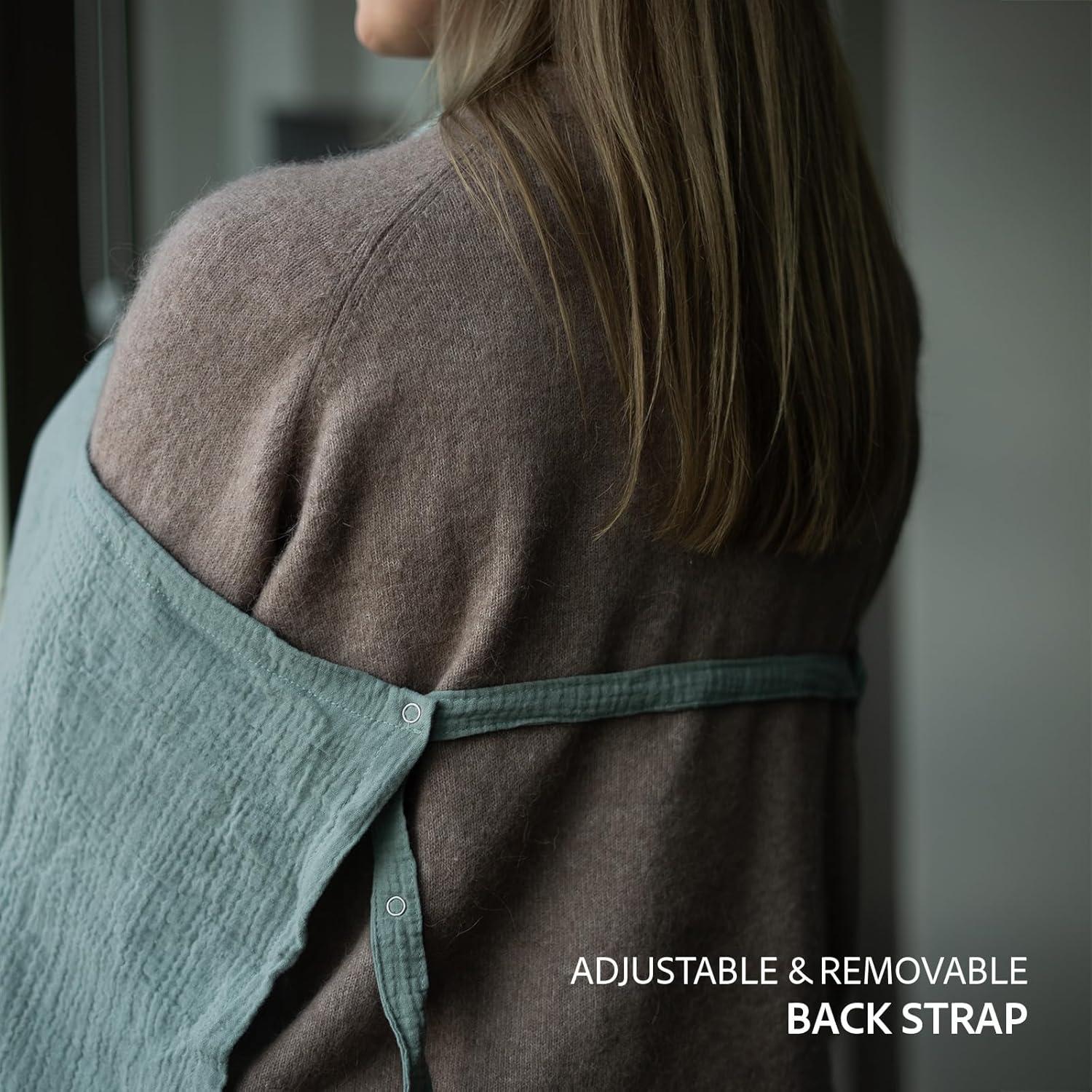 Cubierta de Lactancia Nilsa 5-en-1 Algodón Muslín Verde Menta