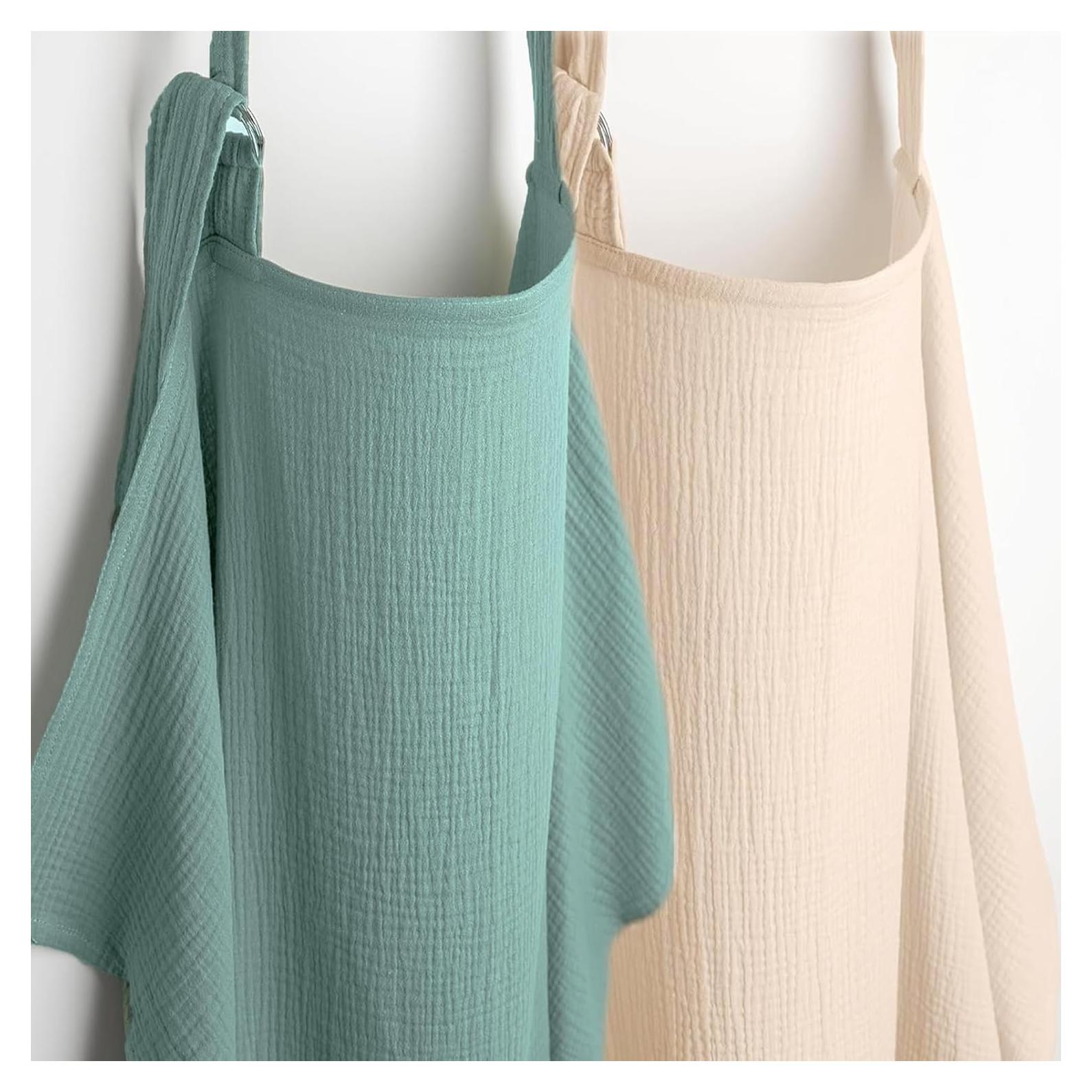 Cubierta de Lactancia Muselina 100% Algodón Verde 71x101 cm