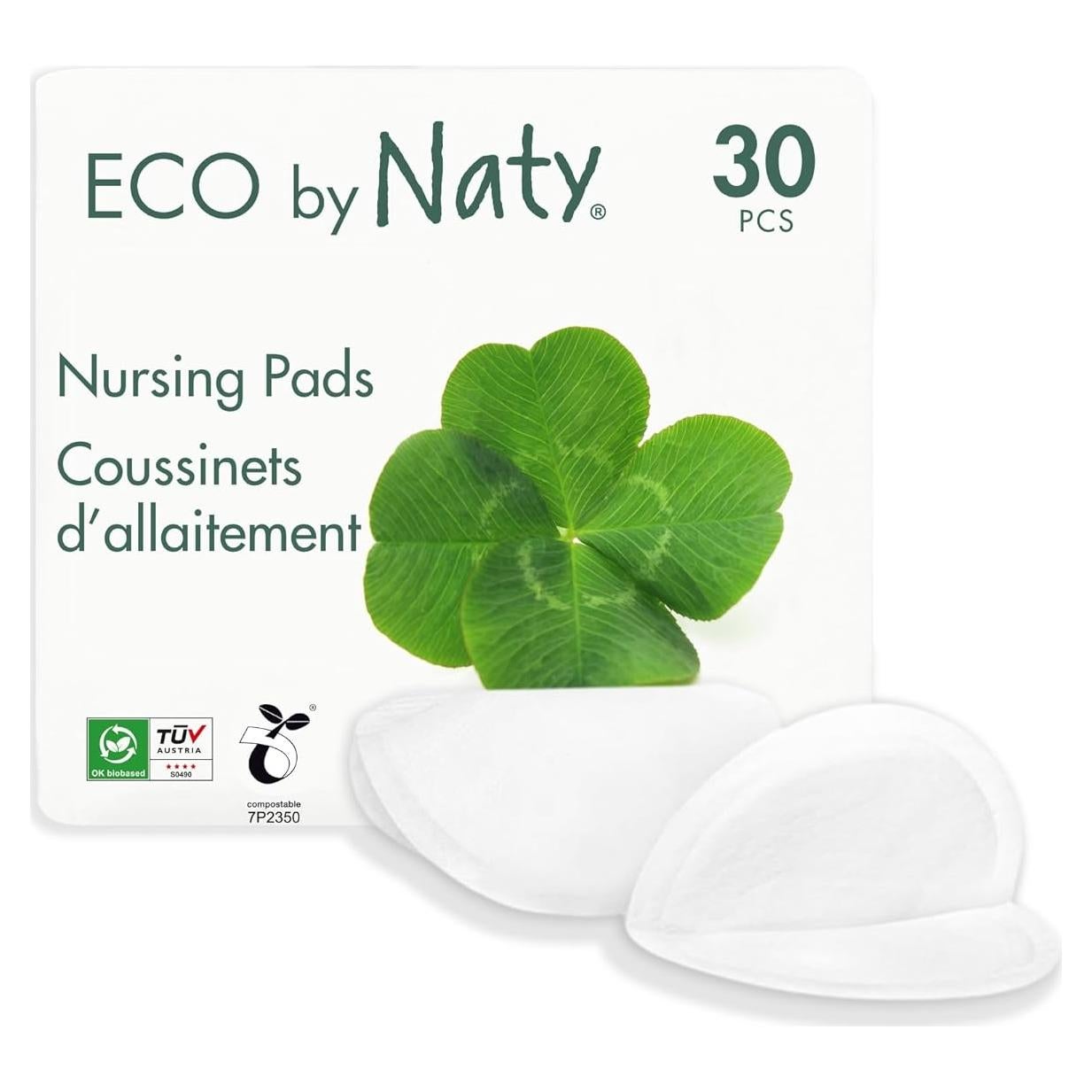 Almohadillas de Lactancia Eco by Naty - 30 Unidades de Bambú Compostable