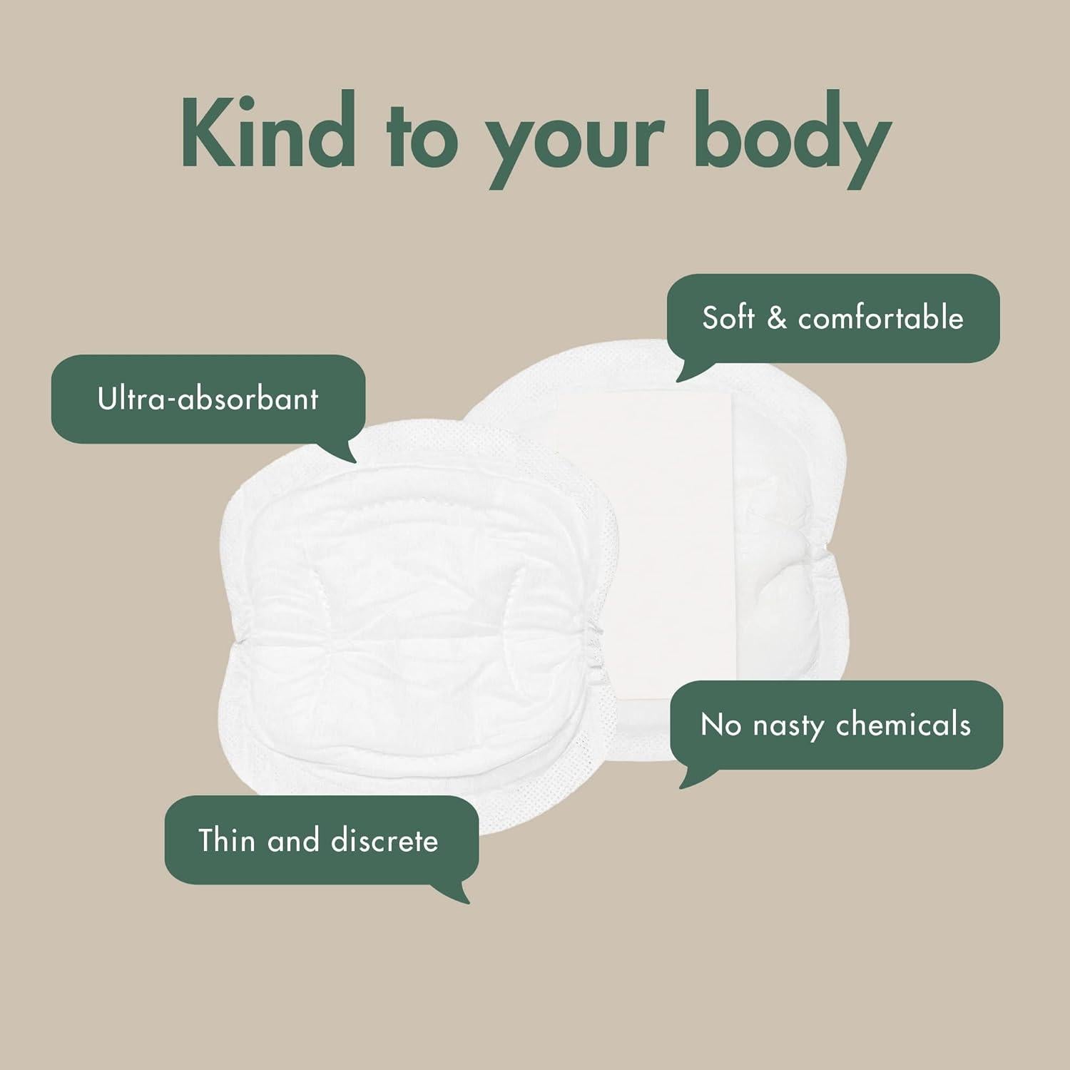 Almohadillas de Lactancia Eco by Naty - 30 Unidades de Bambú Compostable