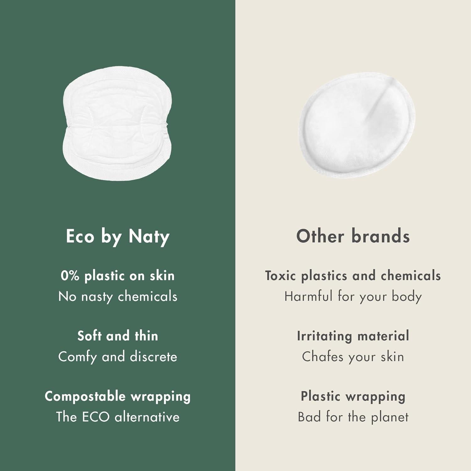 Almohadillas de Lactancia Eco by Naty - 30 Unidades de Bambú Compostable