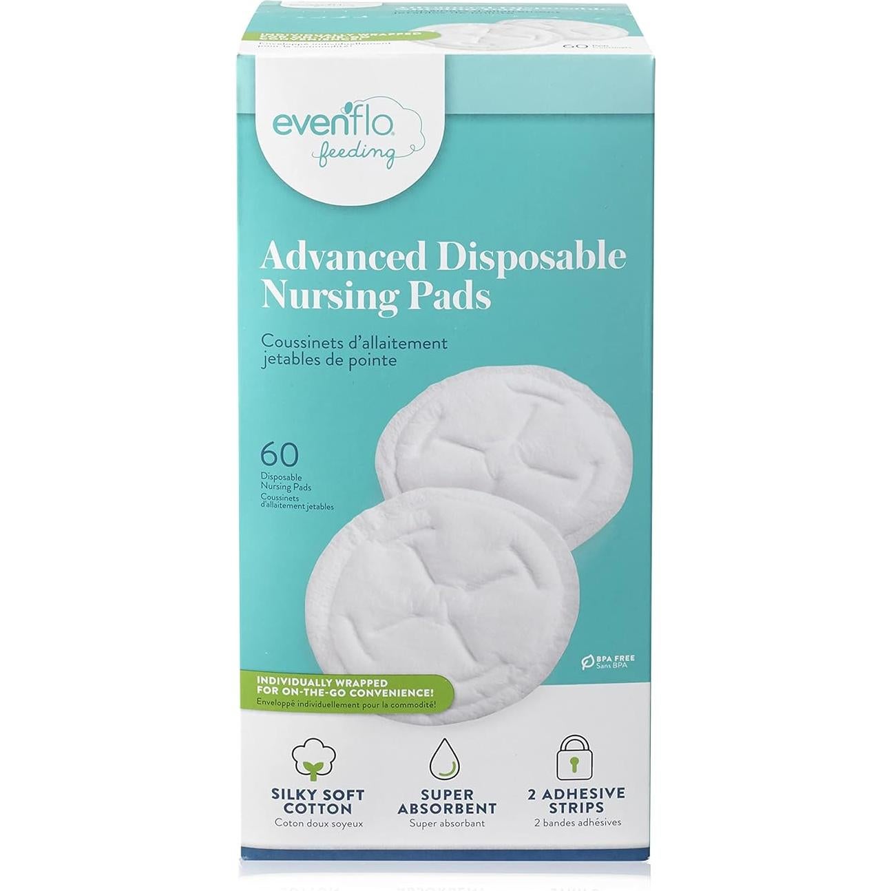 Almohadillas Desechables para Lactancia Evenflo 60 Unidades