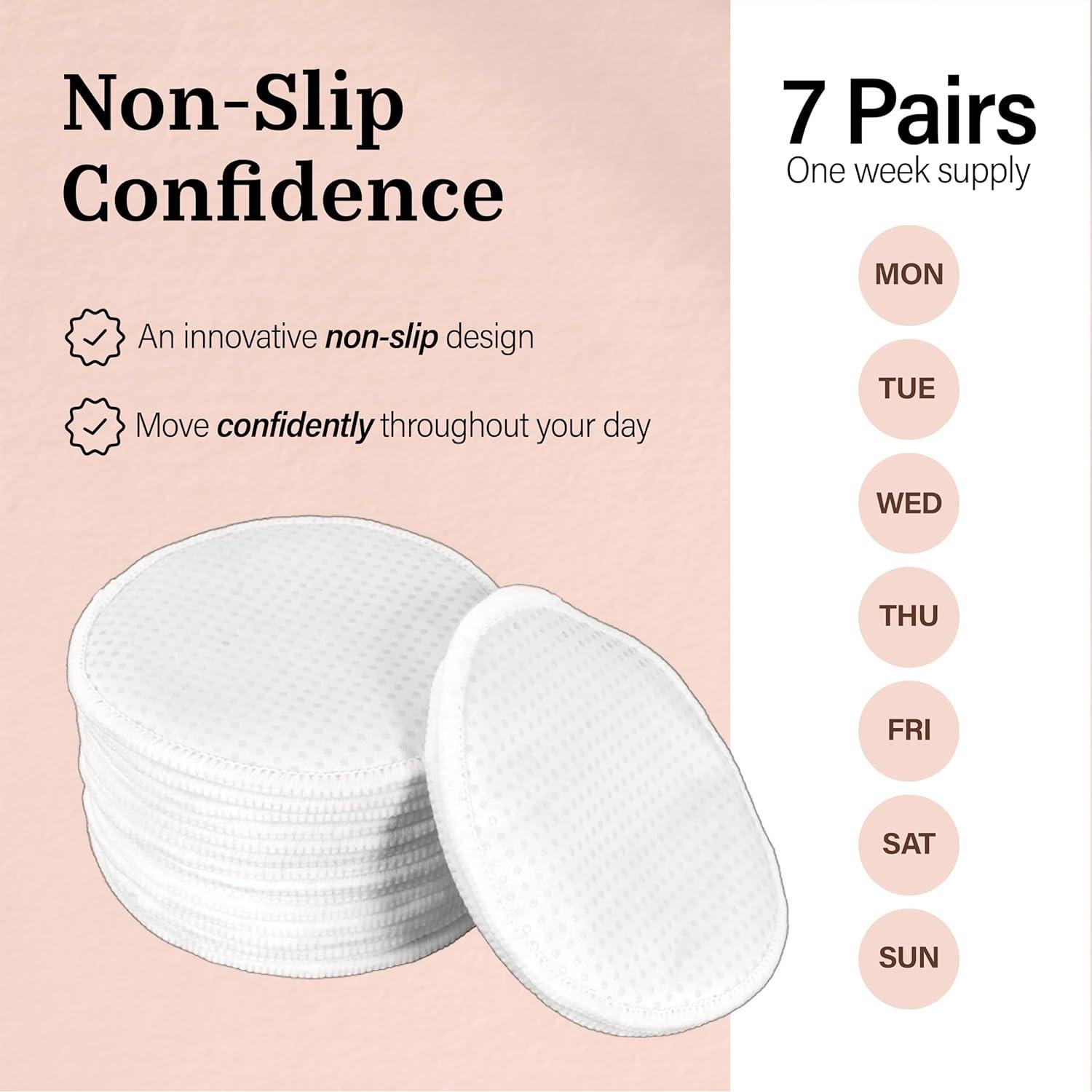 Almohadillas de Lactancia Azollia 14 Piezas Algodón Orgánico