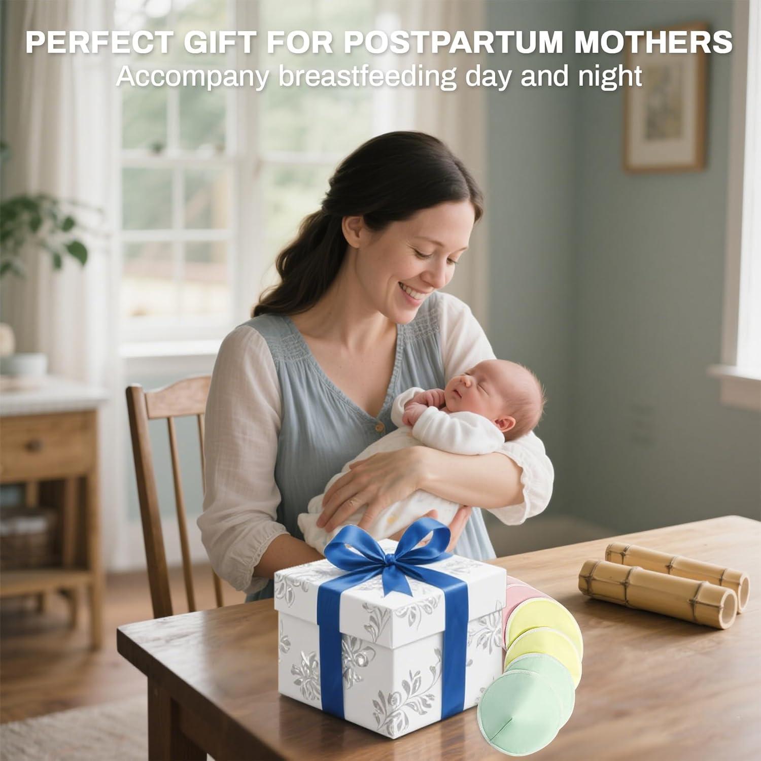 10 Almohadillas de Lactancia Reutilizables RAINFLOW 12 cm Multicolor