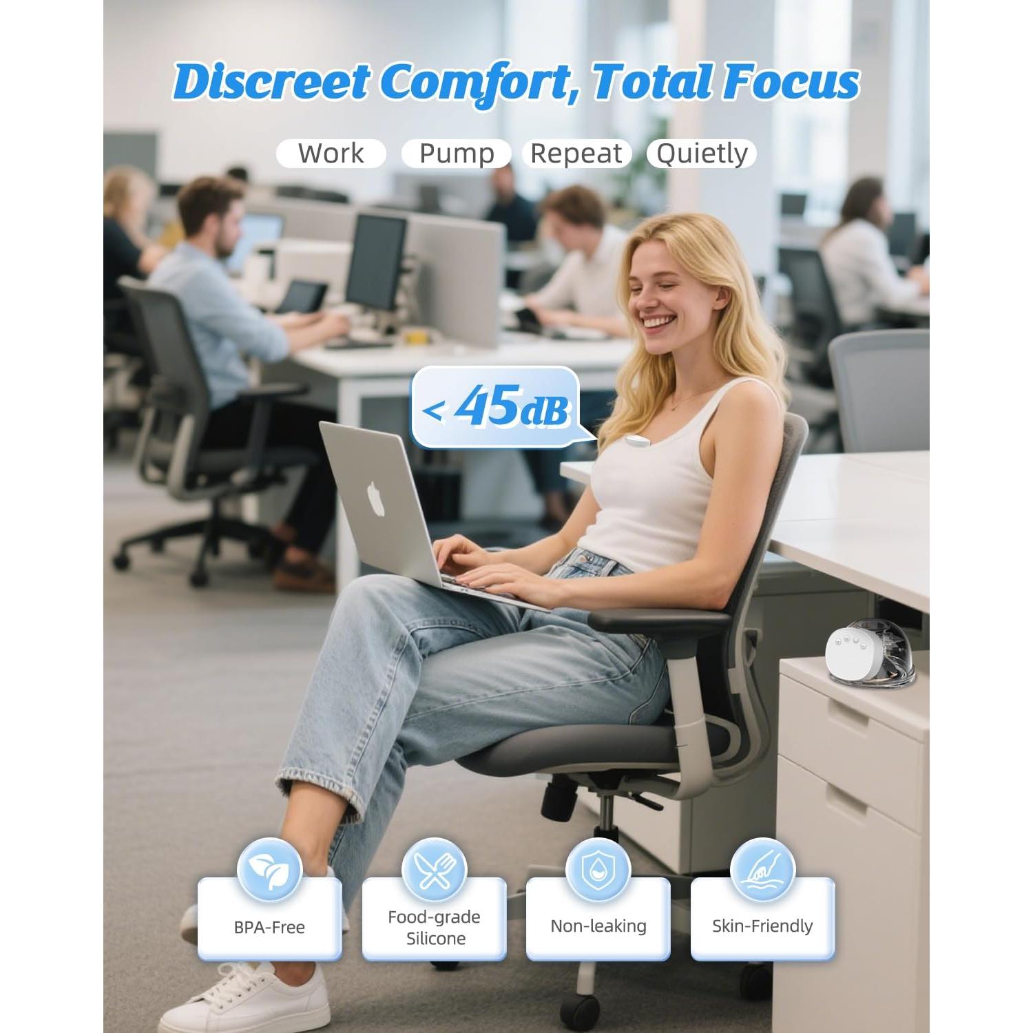 Extractor de Leche Eléctrico ANWIKE Portátil Blanco 230g 4 Modos