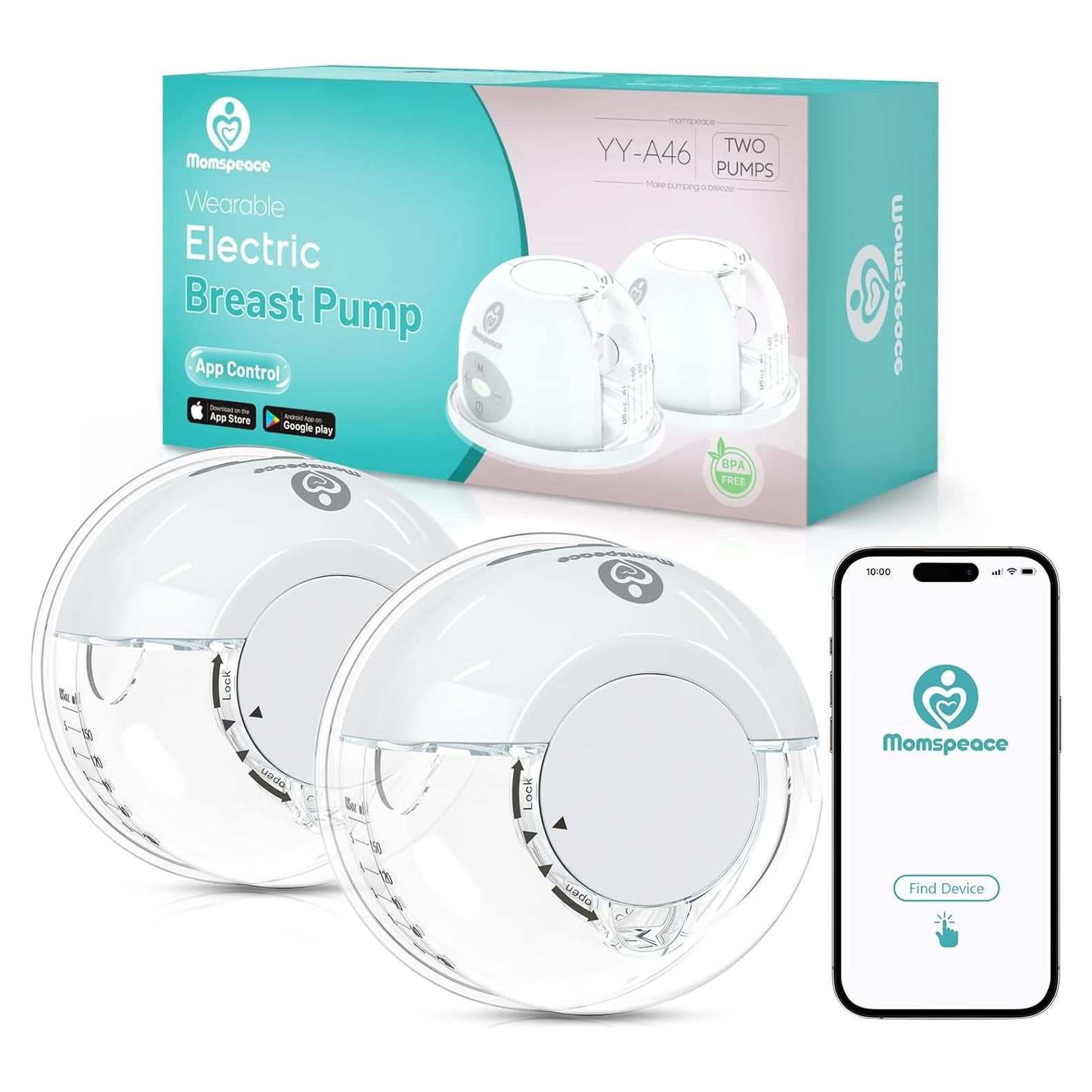 Extractor de Leche Eléctrico Inalámbrico Momspeace Doble 24mm