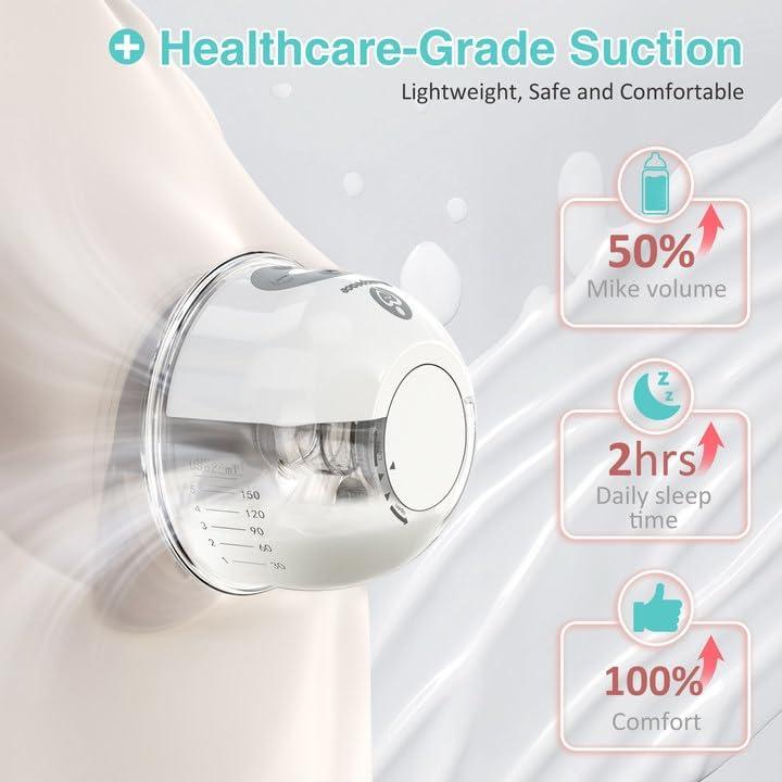 Extractor de Leche Eléctrico Inalámbrico Momspeace Doble 24mm