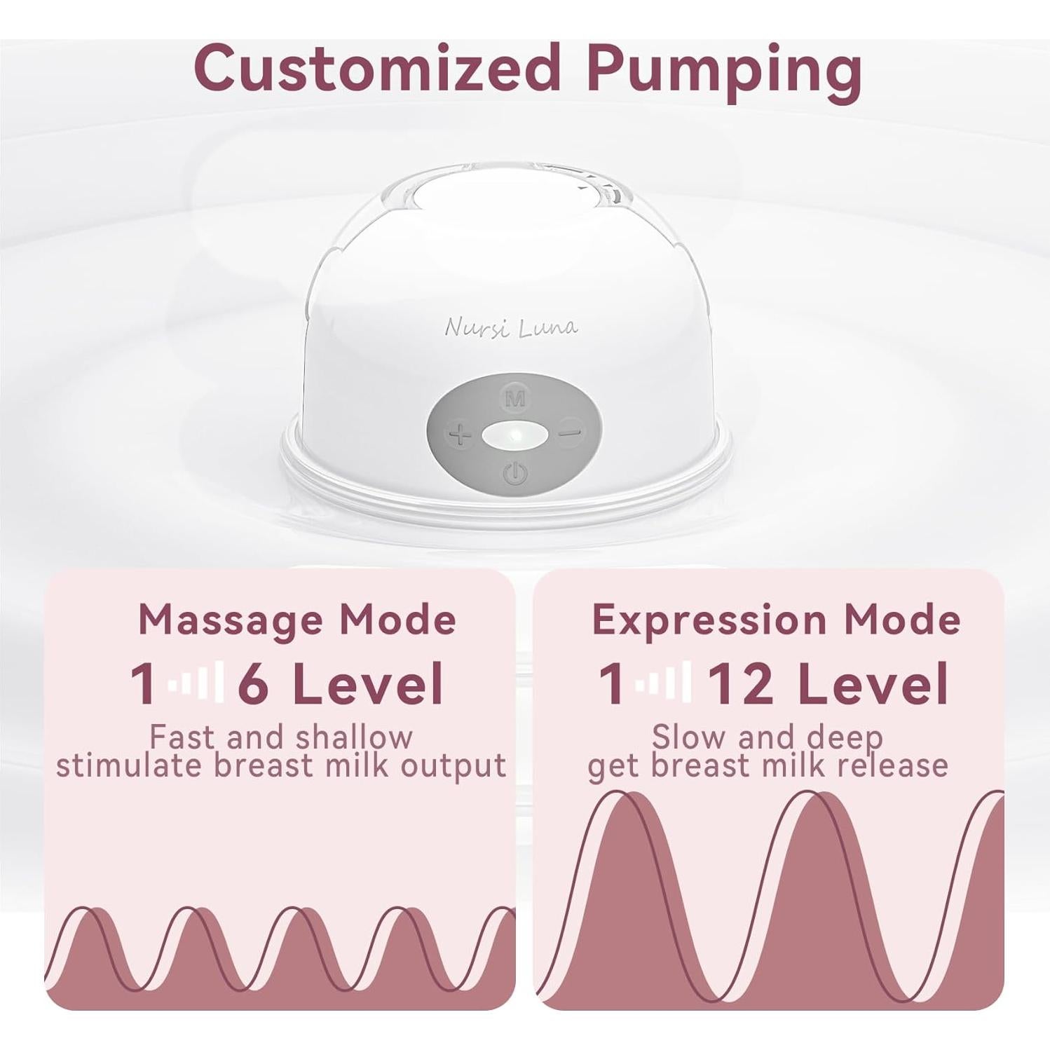 Extractor de Leche Eléctrico Manos Libres Nursi Luna YY-A46