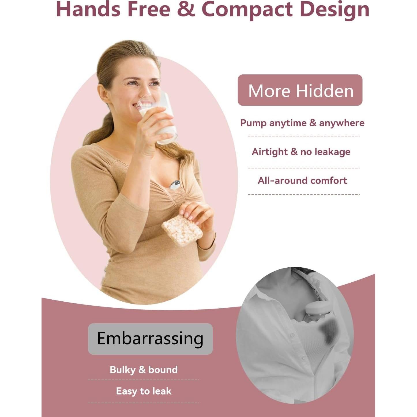 Extractor de Leche Eléctrico Manos Libres Nursi Luna YY-A46