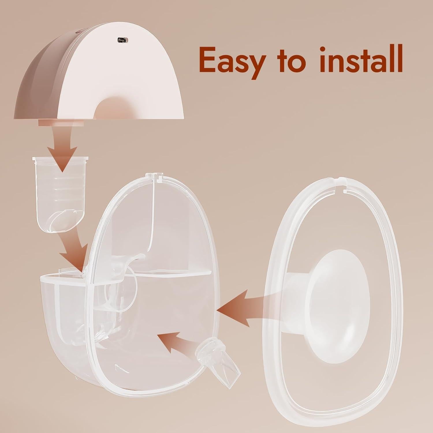 Bomba de Pecho Portátil NCVI 8111 Inalámbrica Rosa 2 Paquete