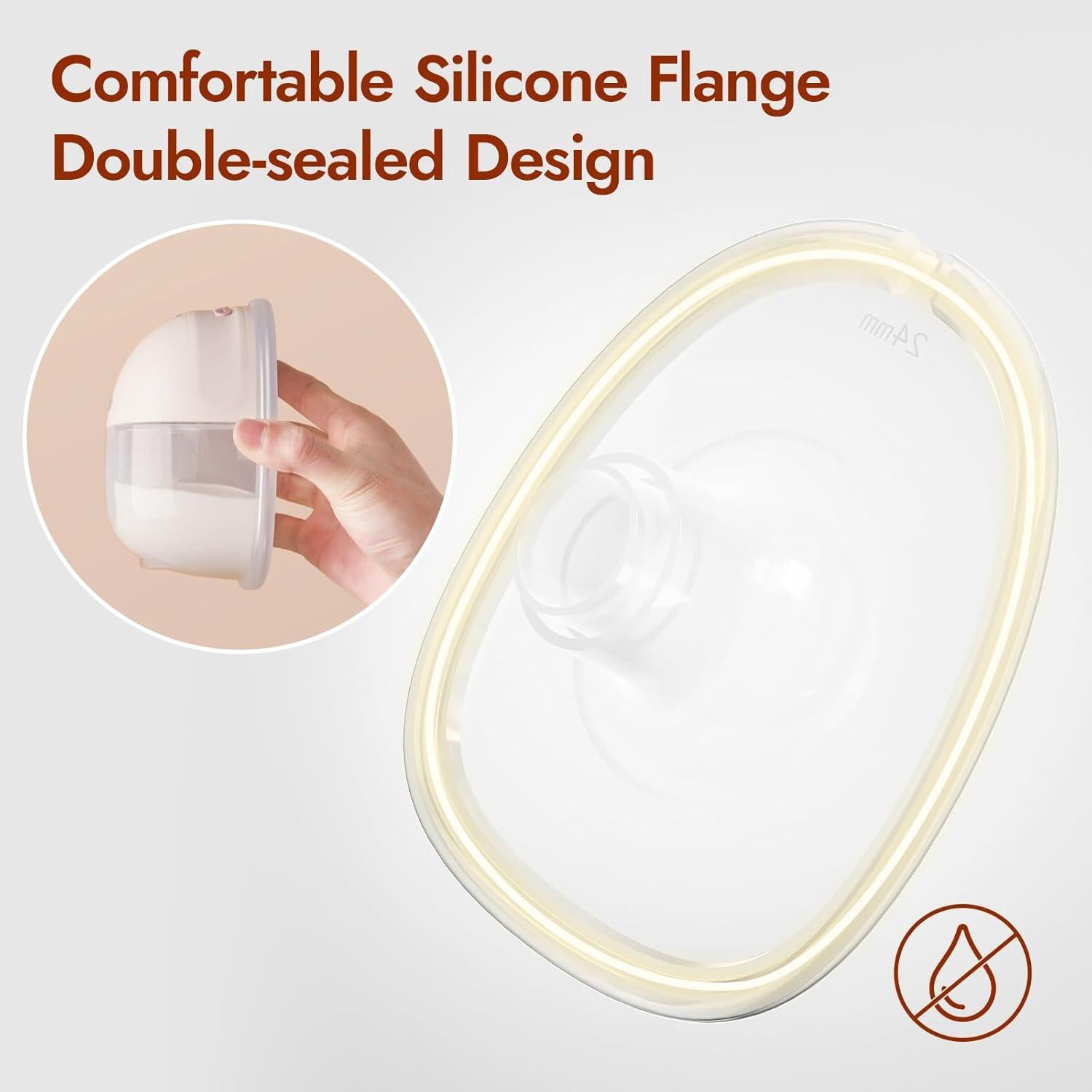 Bomba de Pecho Portátil NCVI 8111 Inalámbrica Rosa 2 Paquete