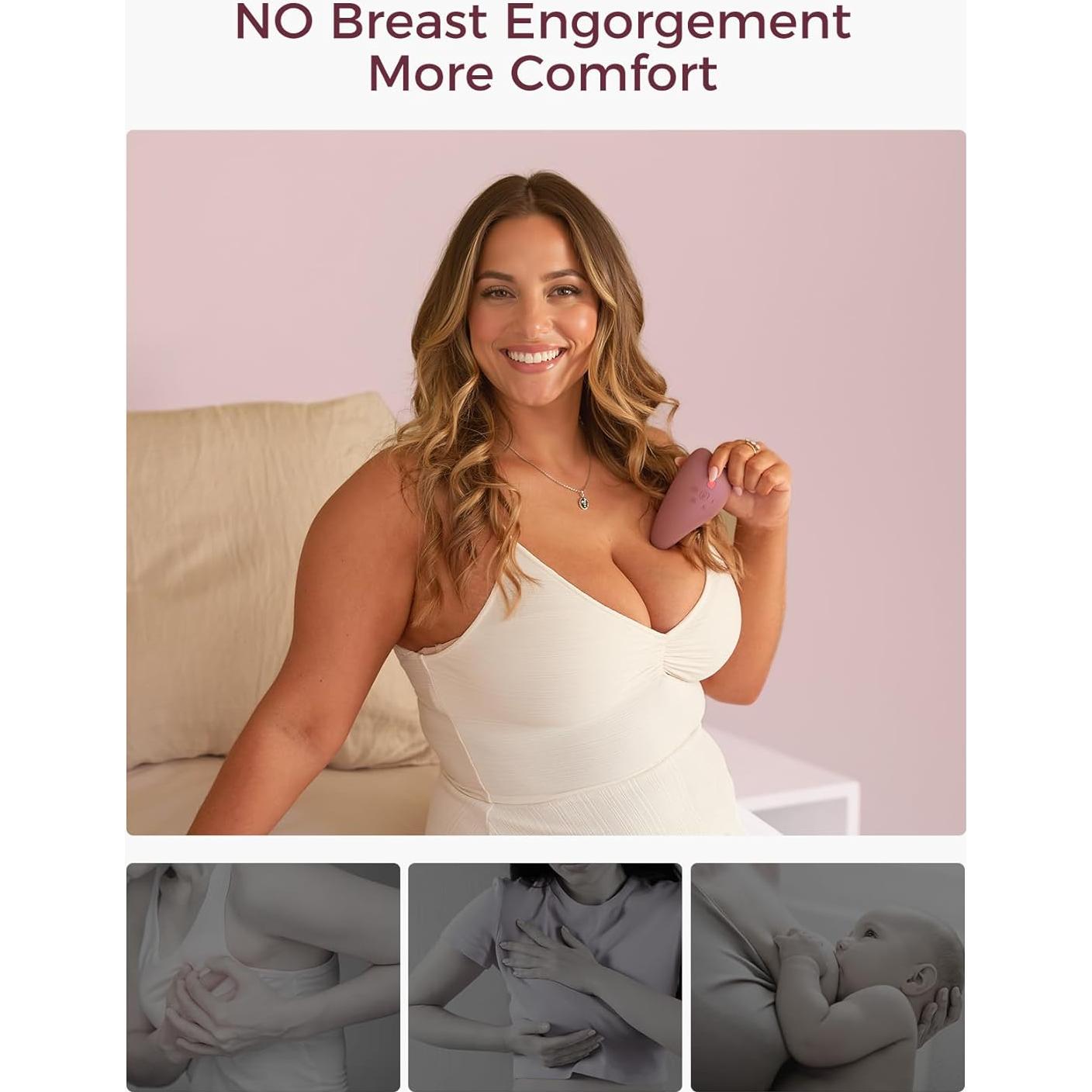 Masajeador de Lactancia Momcozy Pro, 8 Modos y Calentamiento Rápido