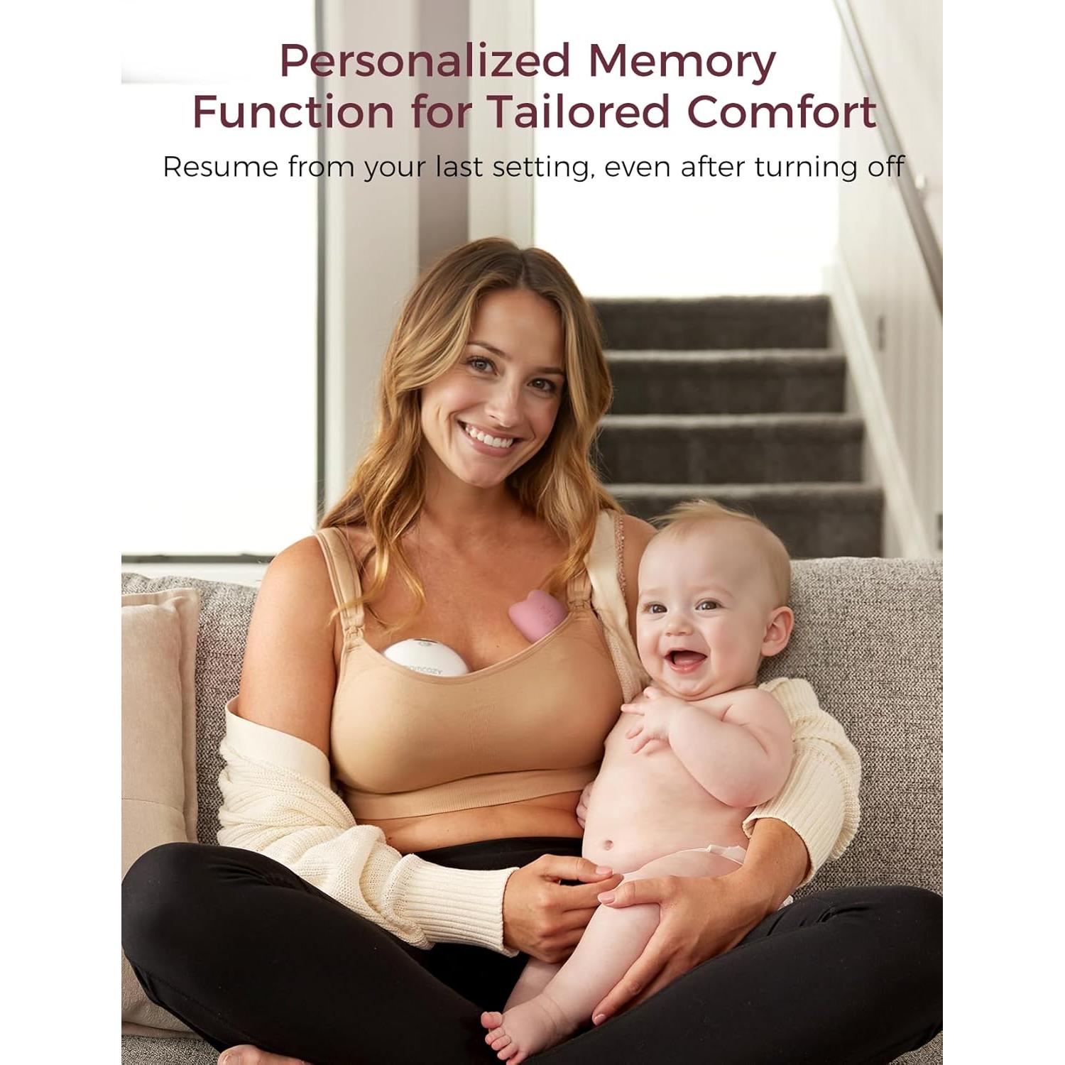 Masajeador de Lactancia Momcozy Pro, 8 Modos y Calentamiento Rápido