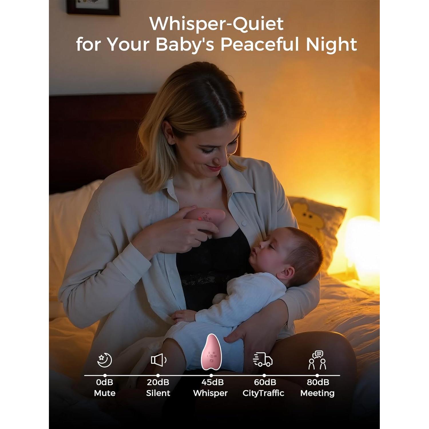 Masajeador de Lactancia Momcozy Pro, 8 Modos y Calentamiento Rápido