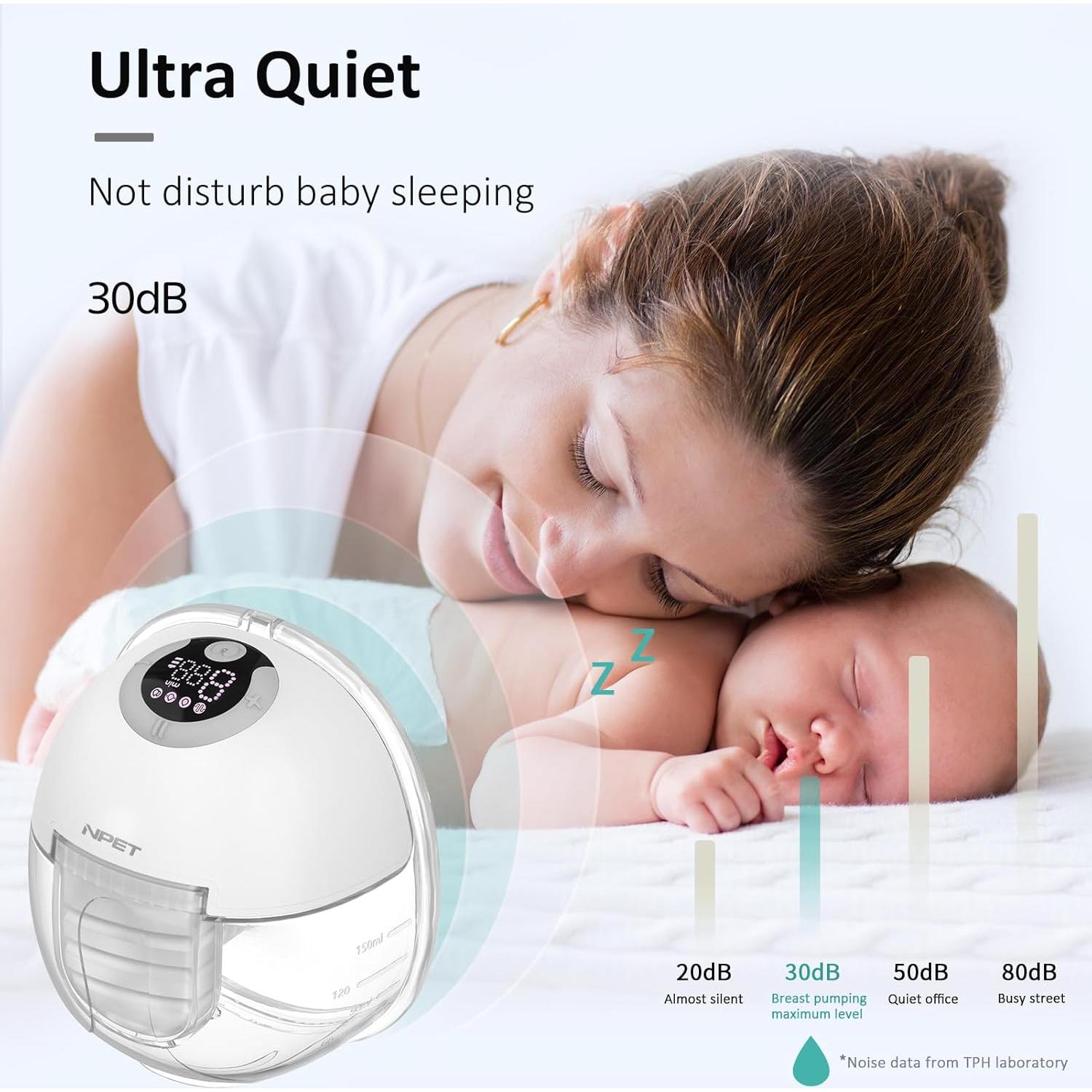 Extractor de Leche Eléctrico Portátil NPET S32 4 Modos 9 Niveles