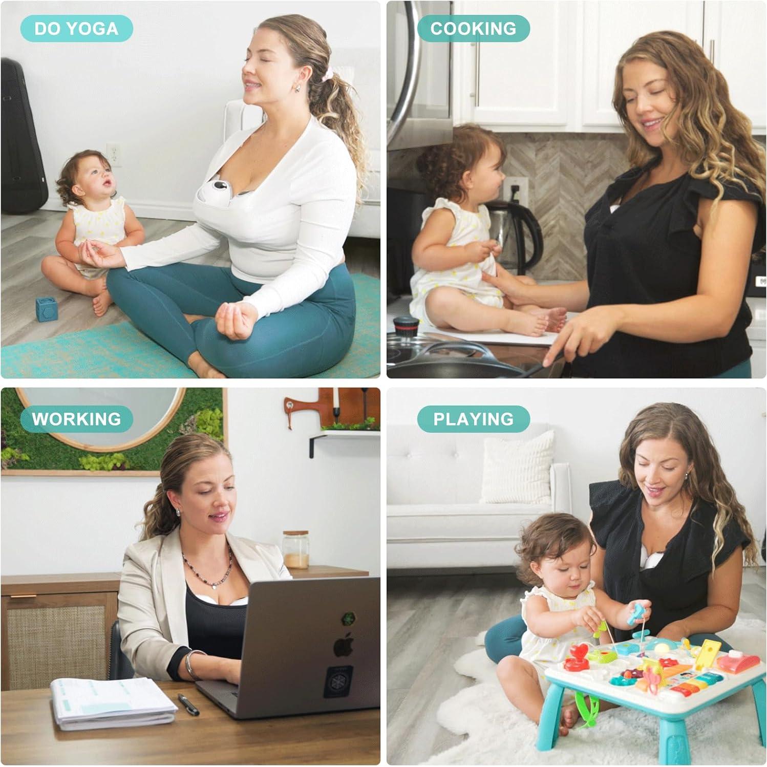 Extractor de Leche Eléctrico Portátil NPET S32 4 Modos 9 Niveles