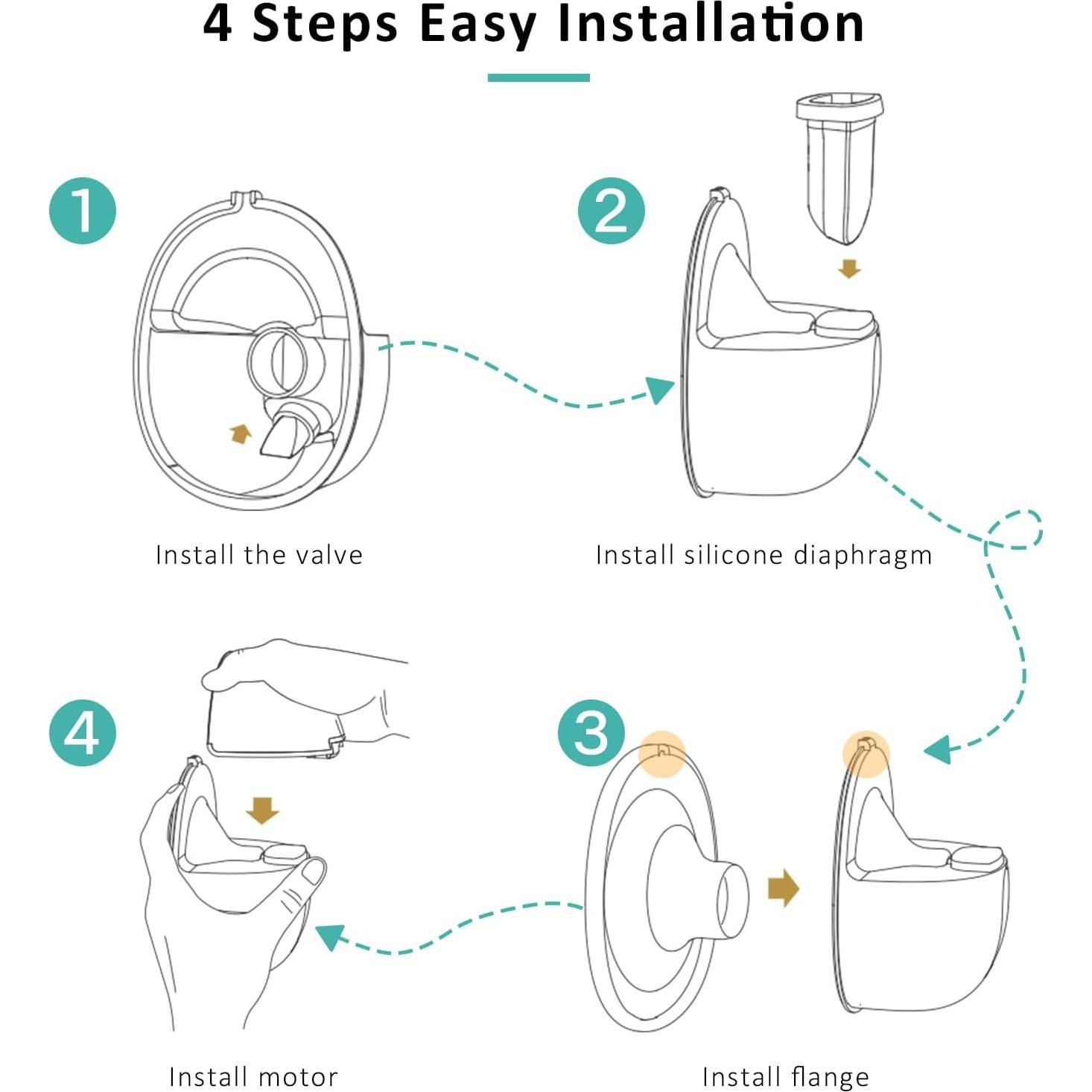 Extractor de Leche Eléctrico Portátil NPET S32 4 Modos 9 Niveles