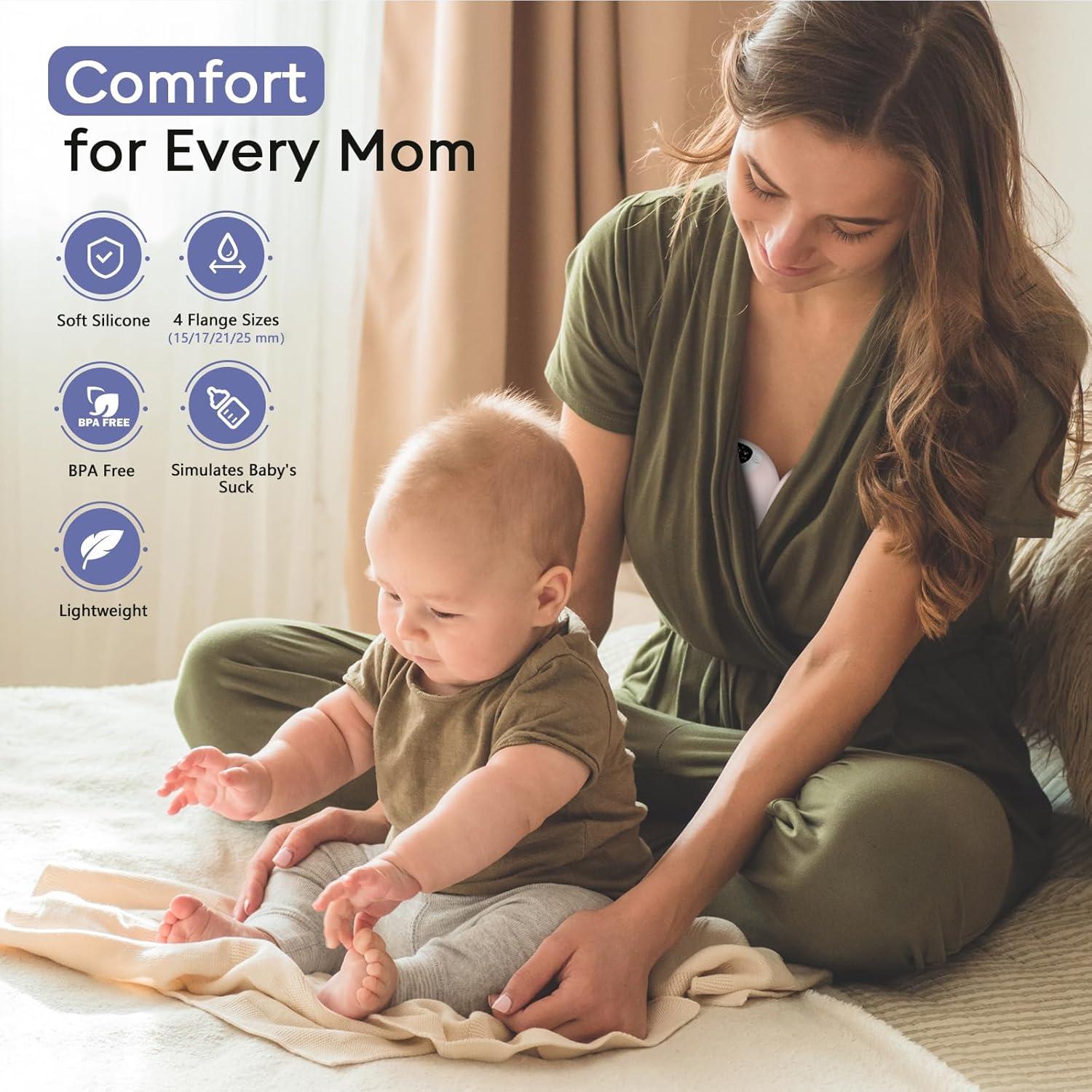 Extractor de Leche Eléctrico Portátil Momfann Beige 3 Modos 9 Niveles