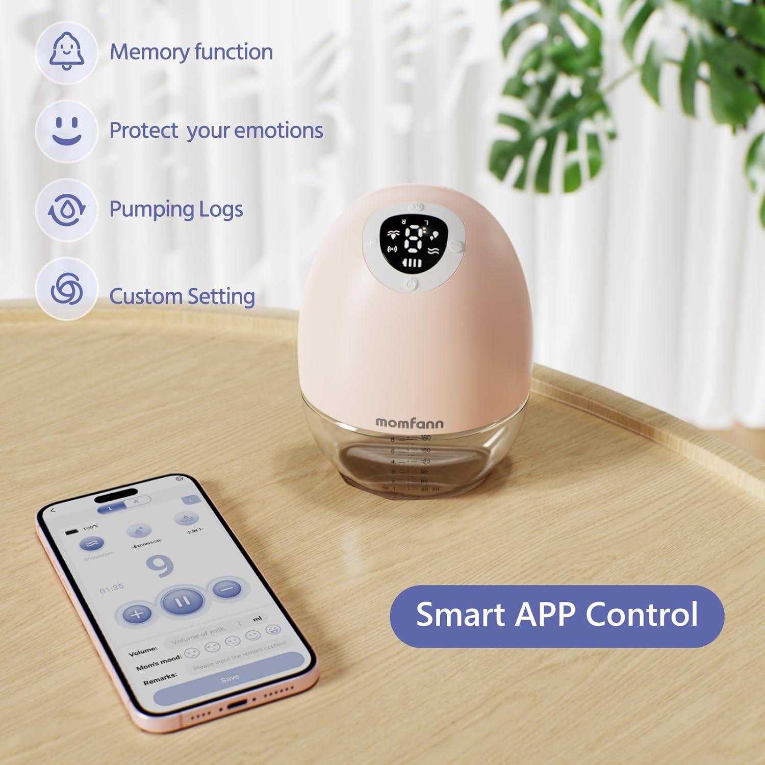 Extractor de Leche Eléctrico Portátil Momfann Beige 3 Modos 9 Niveles