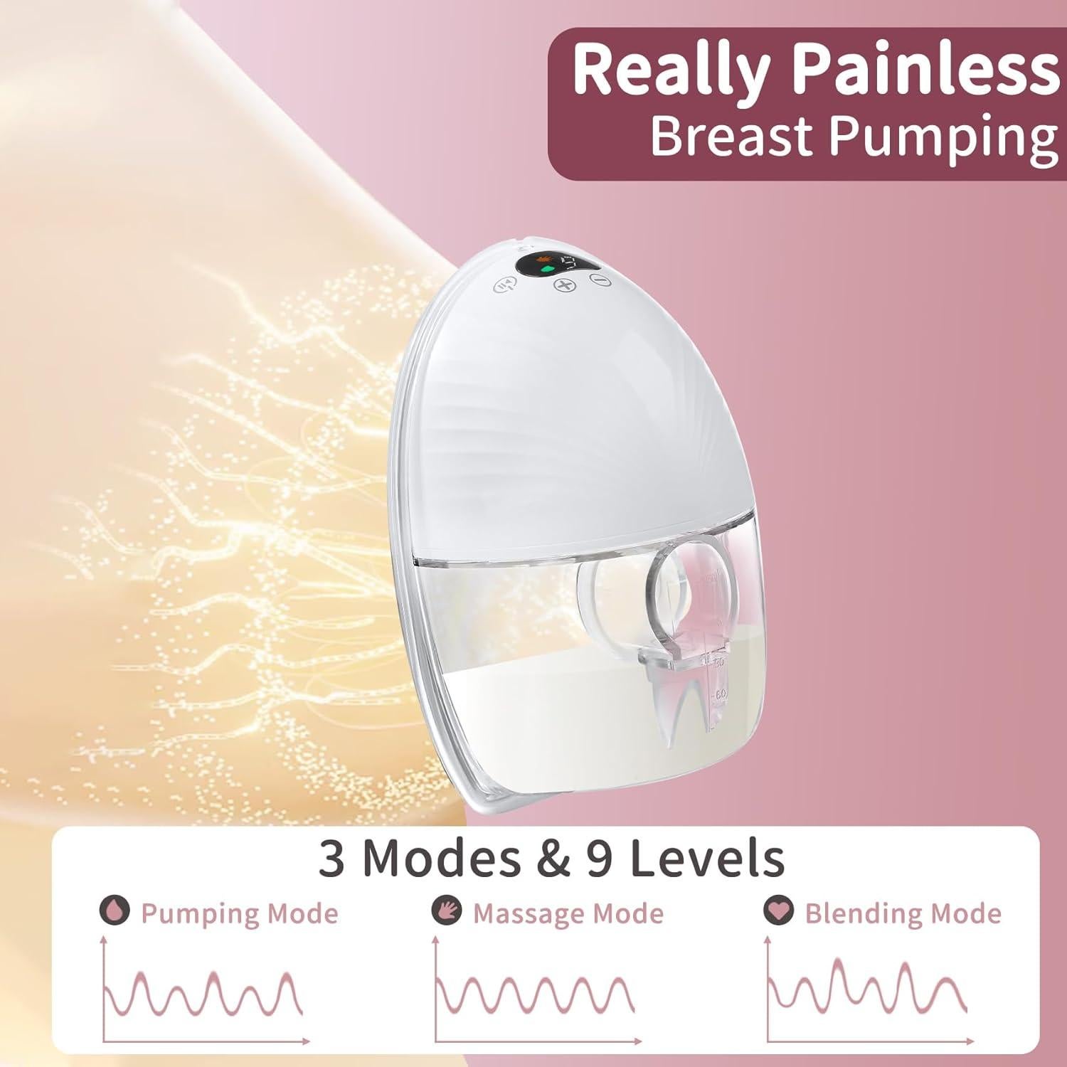 Extractor de Leche Eléctrico Oceenew 22003 Manos Libres 3 Modos