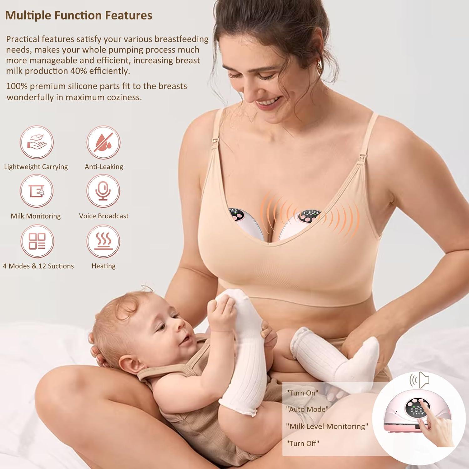 Extractor de Leche Eléctrico Coolle MY-382 Inalámbrico 24mm Rosa