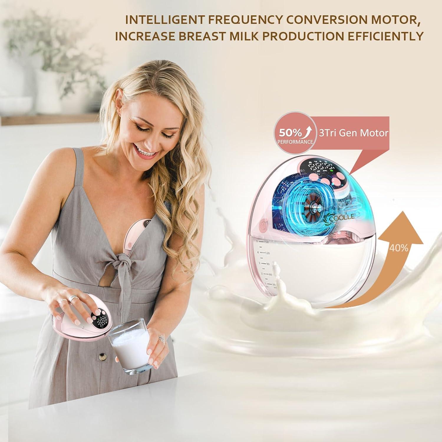 Extractor de Leche Eléctrico Coolle MY-382 Inalámbrico 24mm Rosa