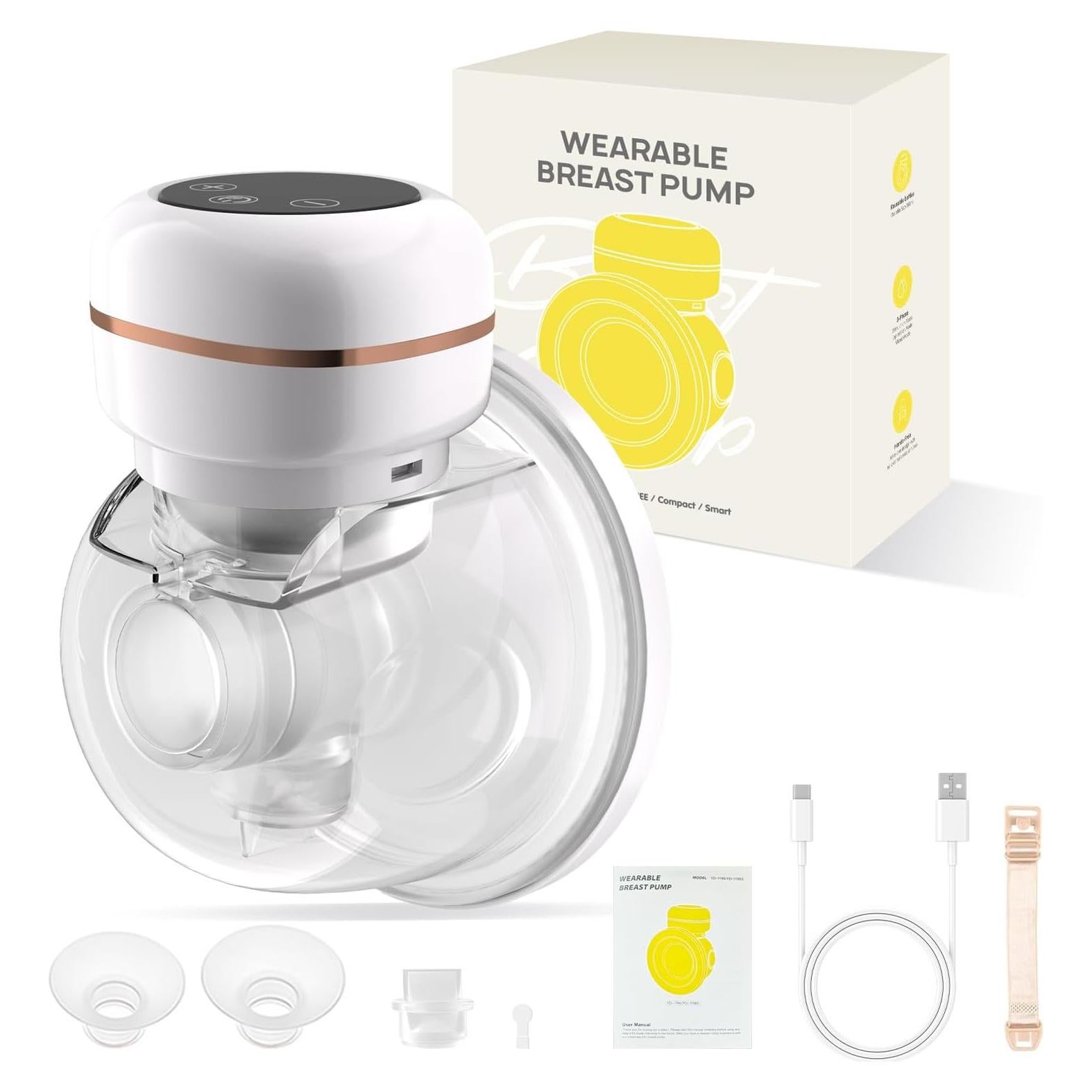 Extractor de Leche Eléctrico Portátil ARICHOMY 1PC 3 Modos 9 Niveles