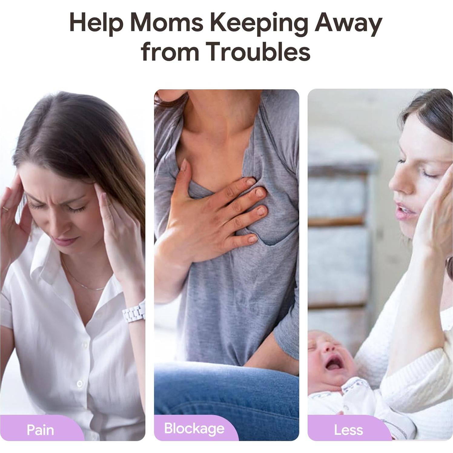 Extractor de Leche Eléctrico Portátil ARICHOMY 1PC 3 Modos 9 Niveles