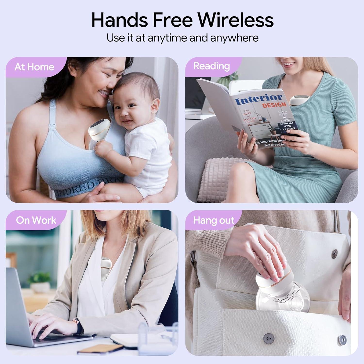 Extractor de Leche Eléctrico Portátil ARICHOMY 1PC 3 Modos 9 Niveles