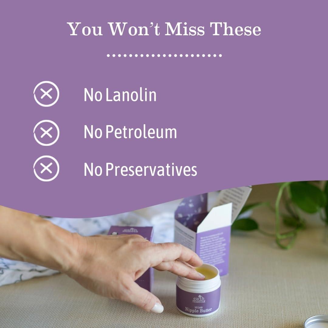 Mantequilla Vegana para Pezones Earth Mama 56.7g - Sin Lanolina